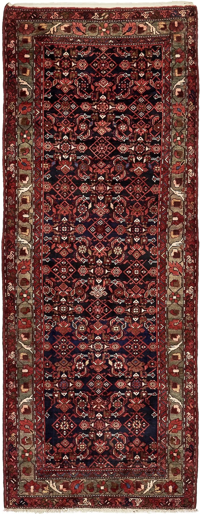 107cm x 287cm Hossainabad Persian Run...