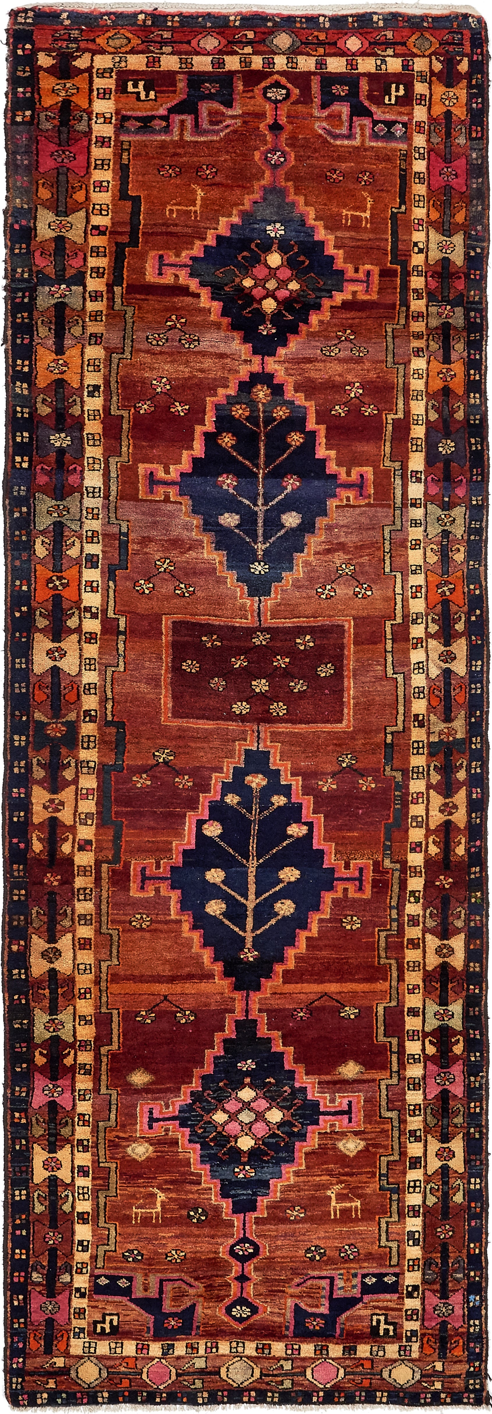 127cm x 405cm Hamedan Persian Runner ...