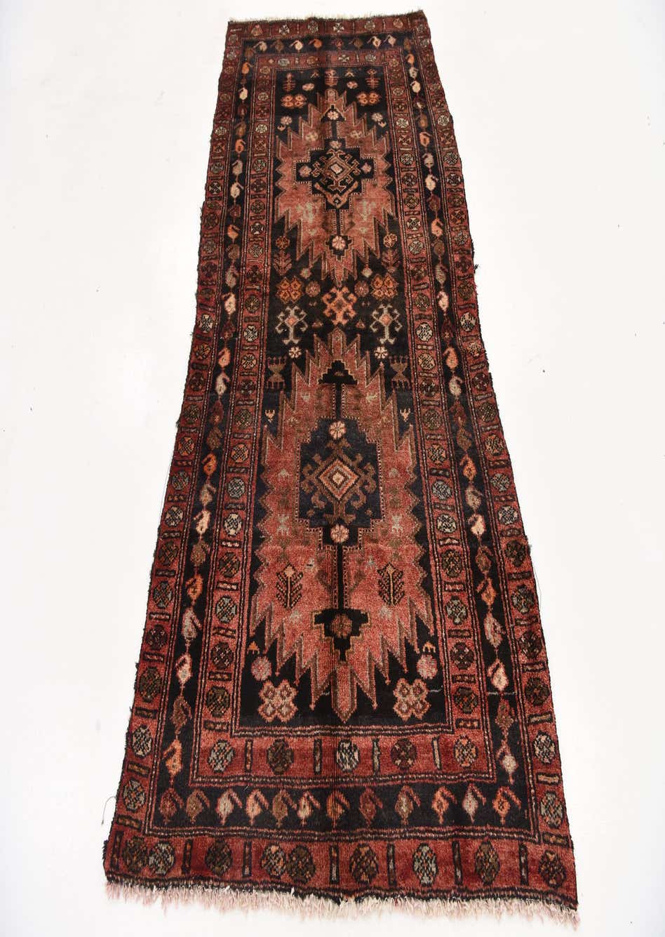 Black 3' 9 x 7' 2 Hand Knotted Hamedan Persian Wool Rug eSaleRugs