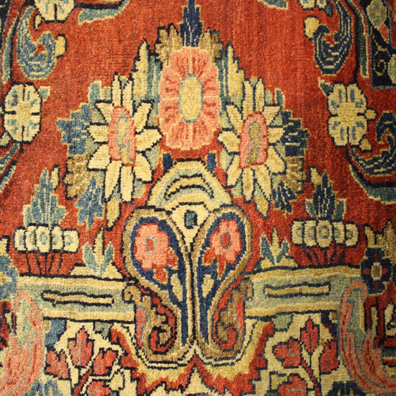 Rust Red 10' 7 x 13' 5 Hand Knotted Sarough Persian Wool Rug eSaleRugs