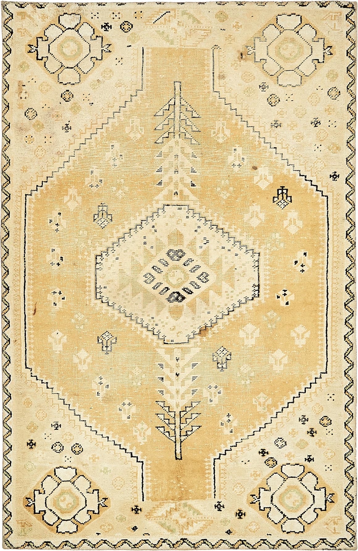 Cream 4' 9 x 7' 2 Ultra Vintage Persian Rug eSaleRugs