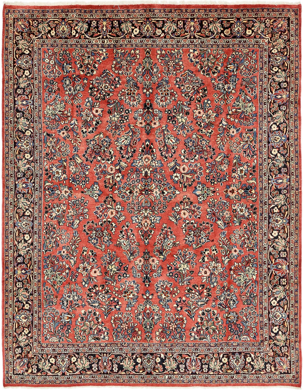 Red 8' x 10' 4 Hand Knotted Sarough Persian Wool Rug eSaleRugs