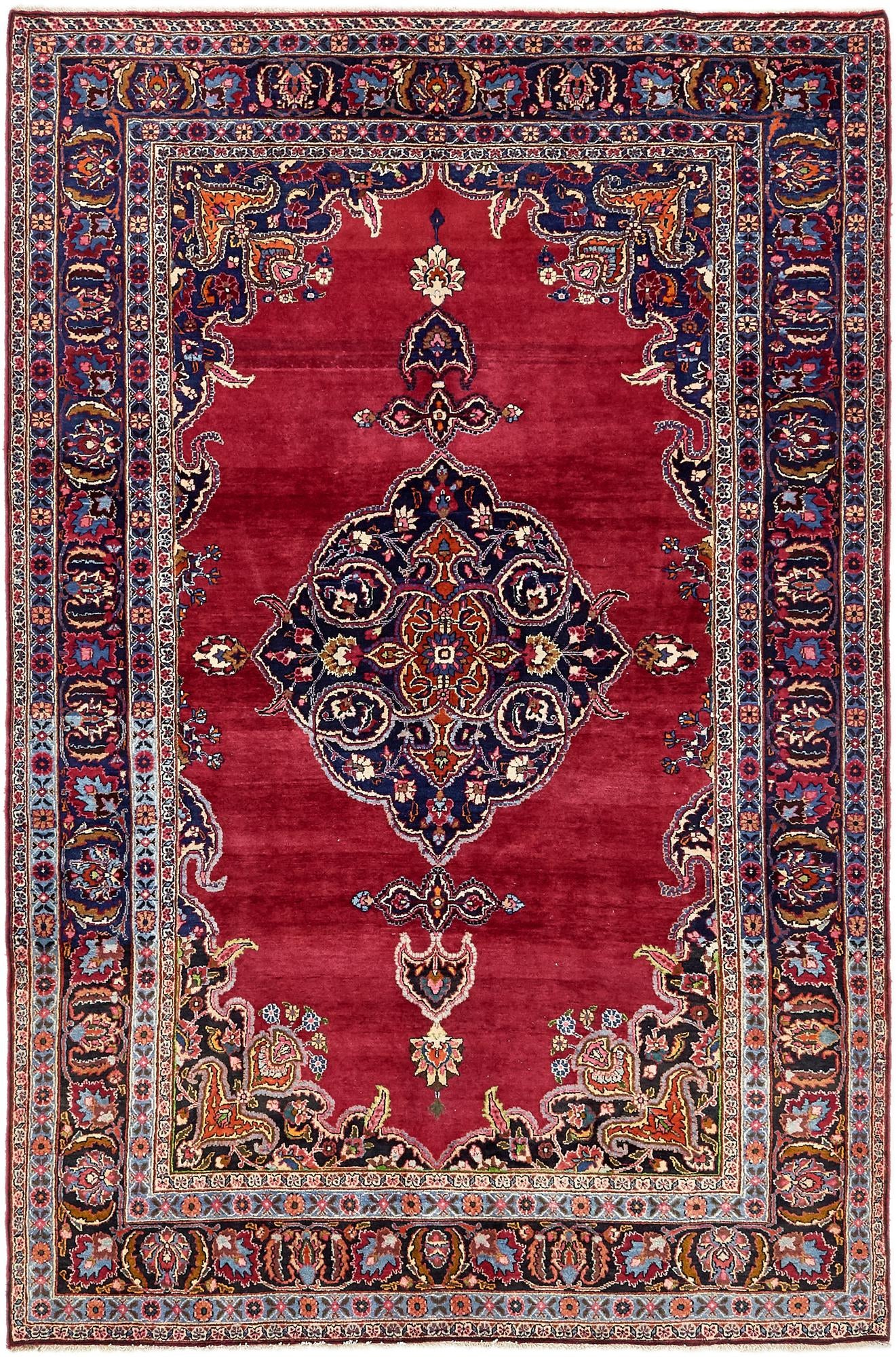 193cm x 292cm Mashad Persian Rug