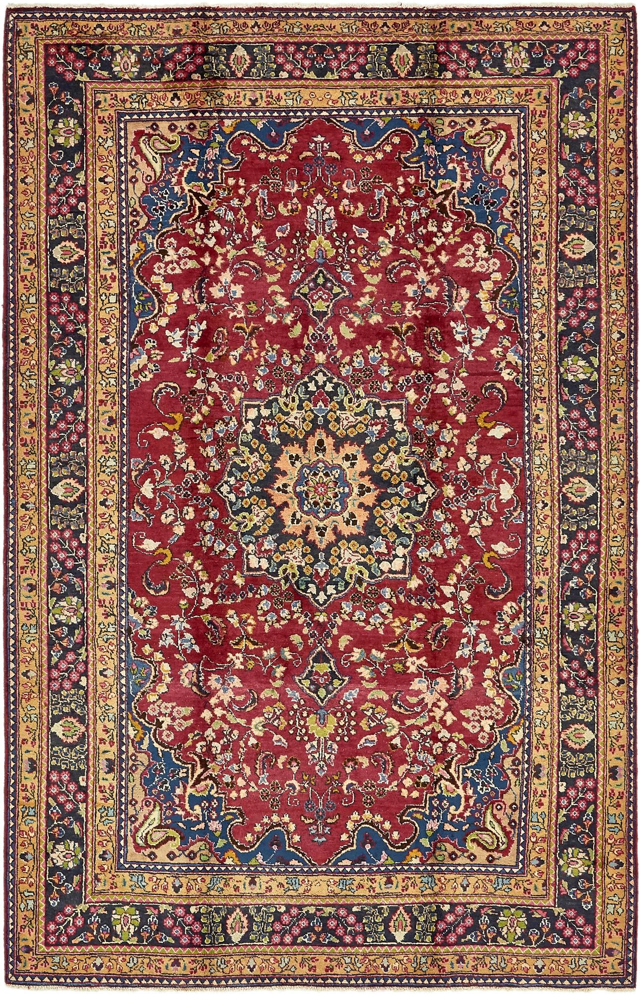 193cm x 305cm Mashad Persian Rug