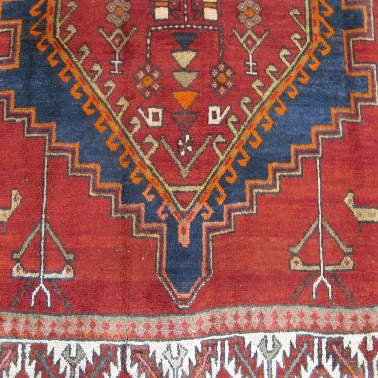 Navy Blue 4' 9 x 10' 11 Meshkin Persian Runner Rug | eSaleRugs