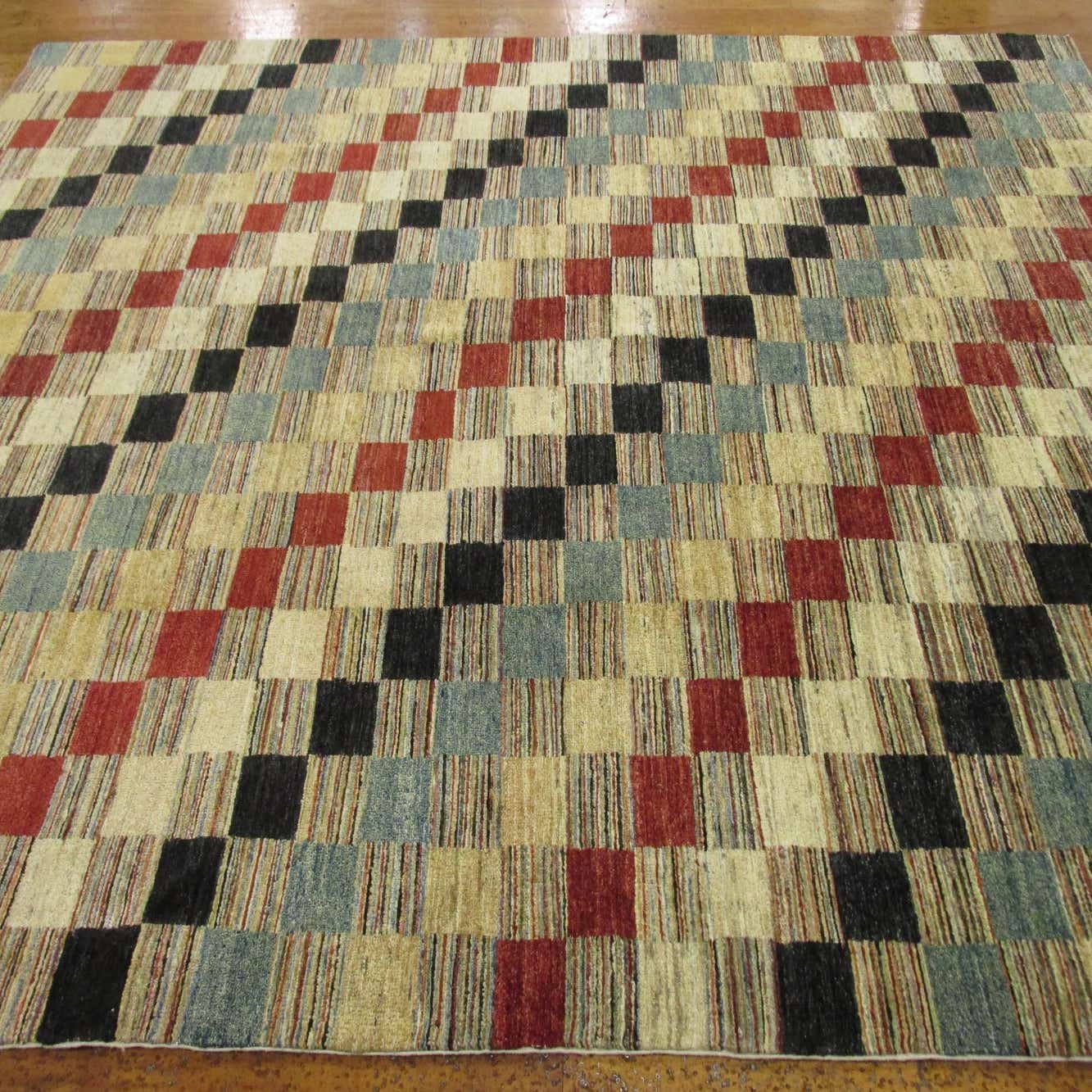 Beige 7' 6 x 10' 10 Checkered Modern Ziegler Oriental Rug eSaleRugs