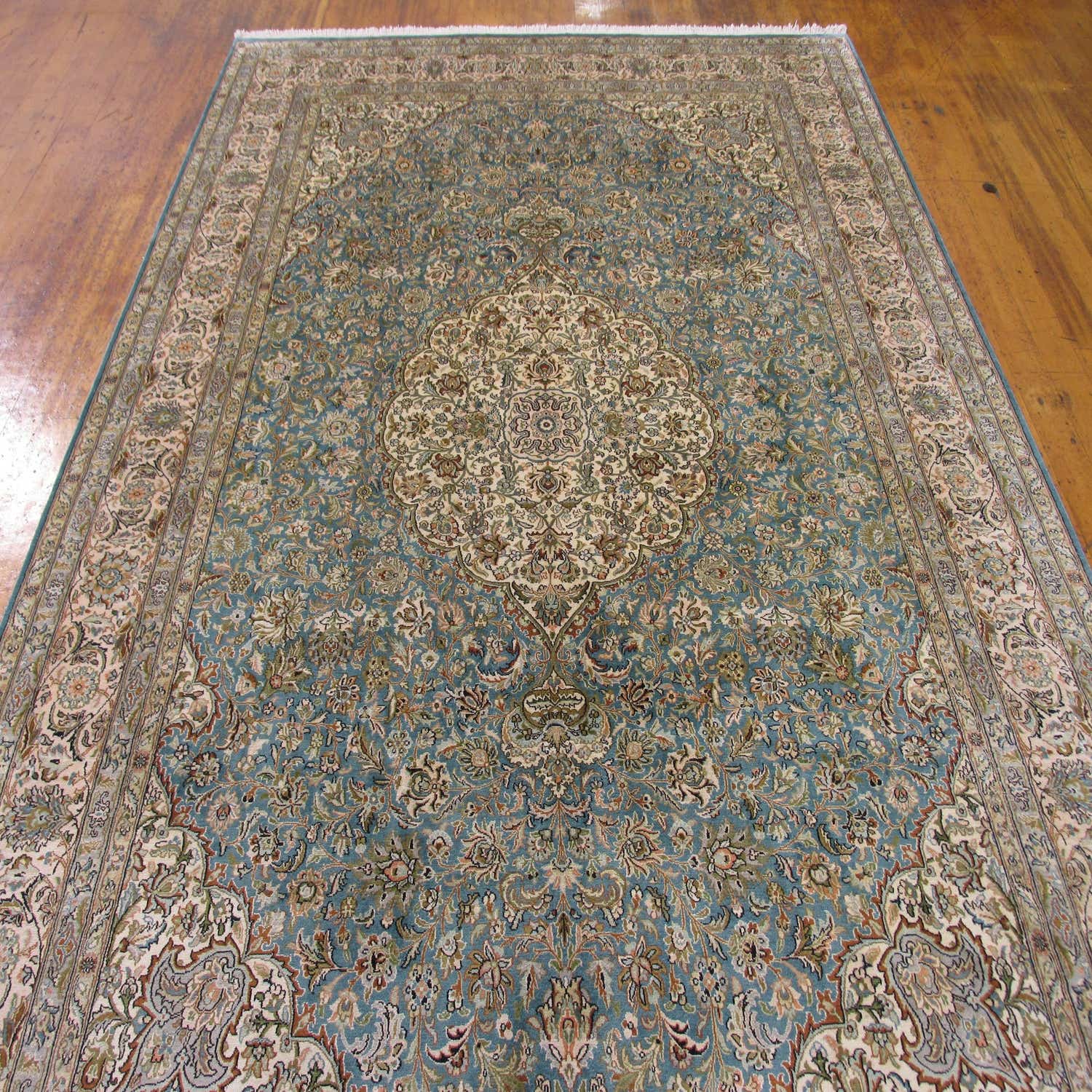 Blue 7' x 10' 4 Kashmir Oriental Rug eSaleRugs