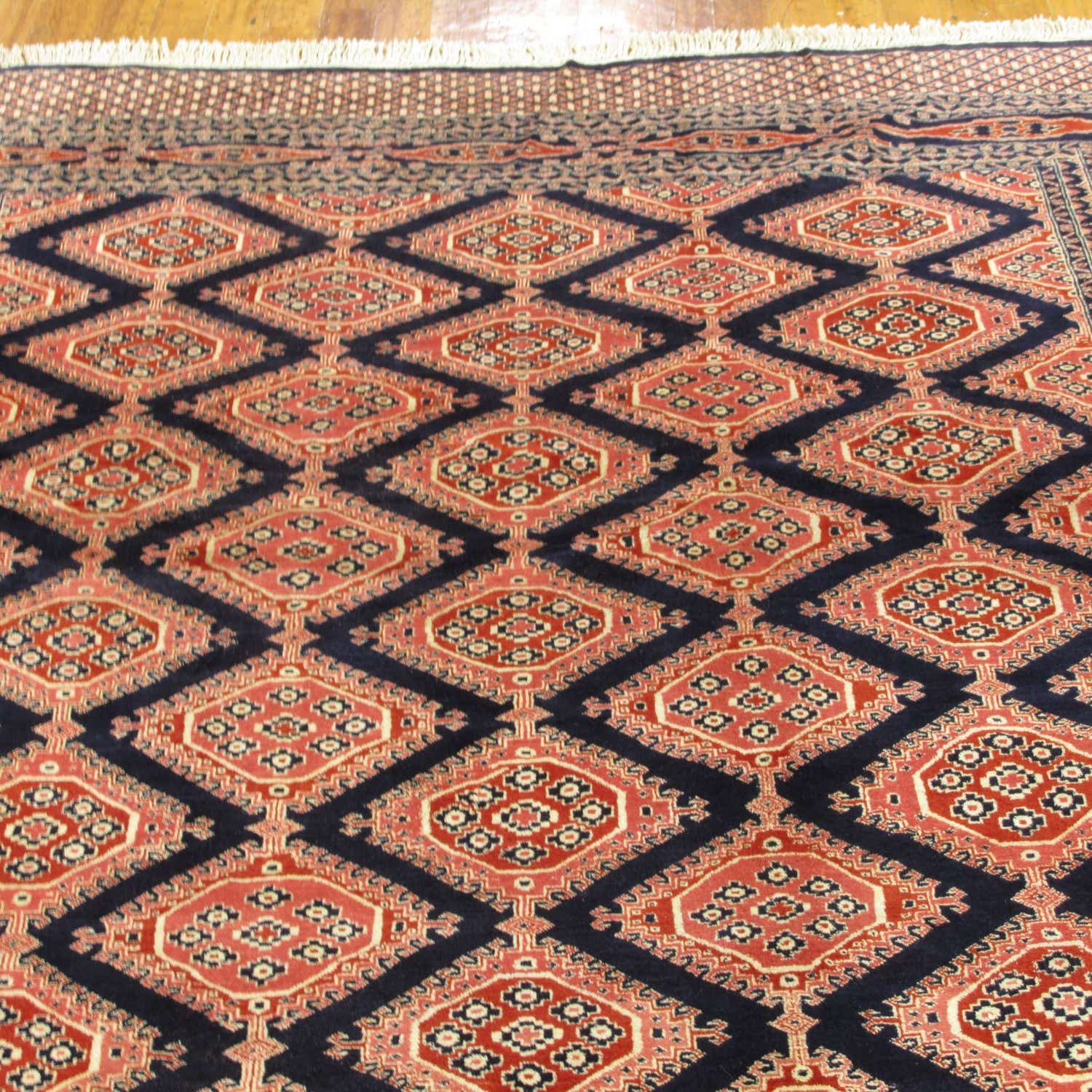 Navy Blue 7' 3 x 9' 11 Hand Knotted Bokhara Oriental Wool Rug eSaleRugs