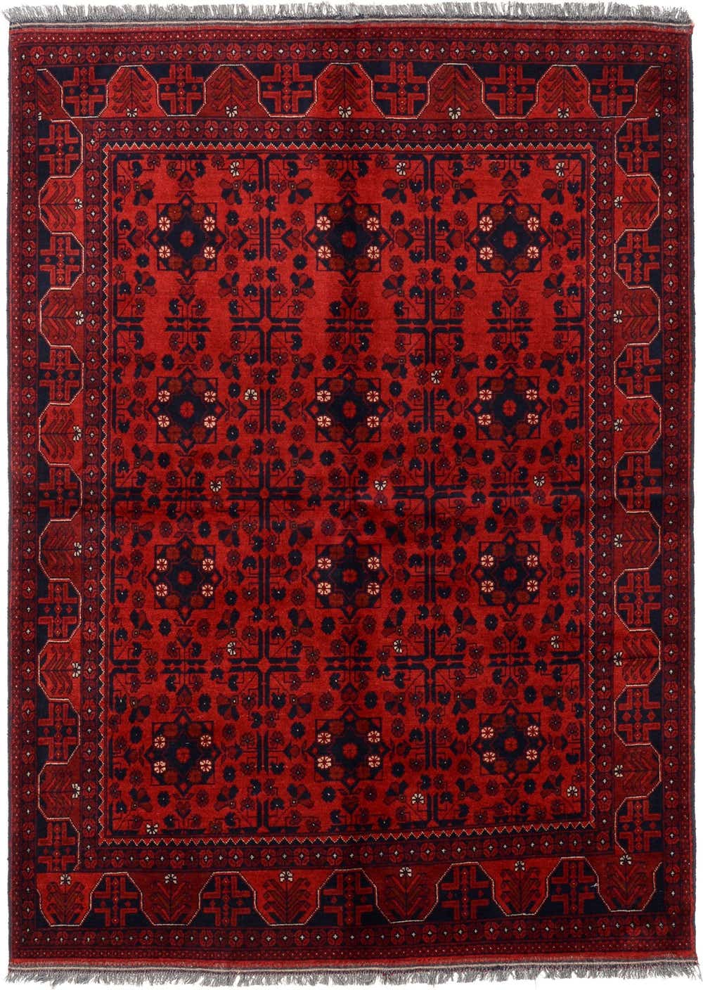 Red 5' 8 x 7' 9 Hand Knotted Khal Mohammadi Oriental Rug eSaleRugs