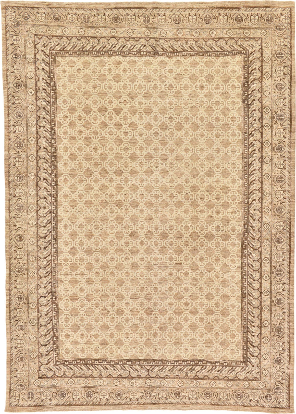 Cream 9' 8 x 13' 7 Peshawar Ziegler Oriental Rug eSaleRugs