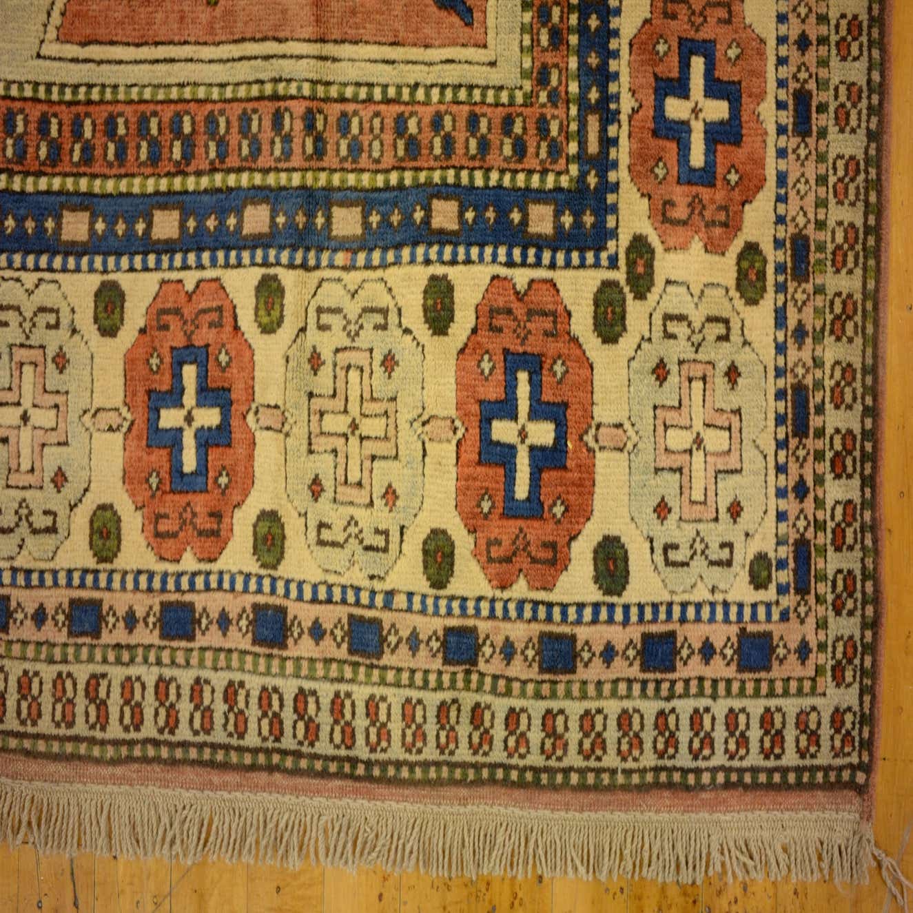 Blue 8' 5 x 12' 4 Hand Knotted Kars Wool Rug eSaleRugs