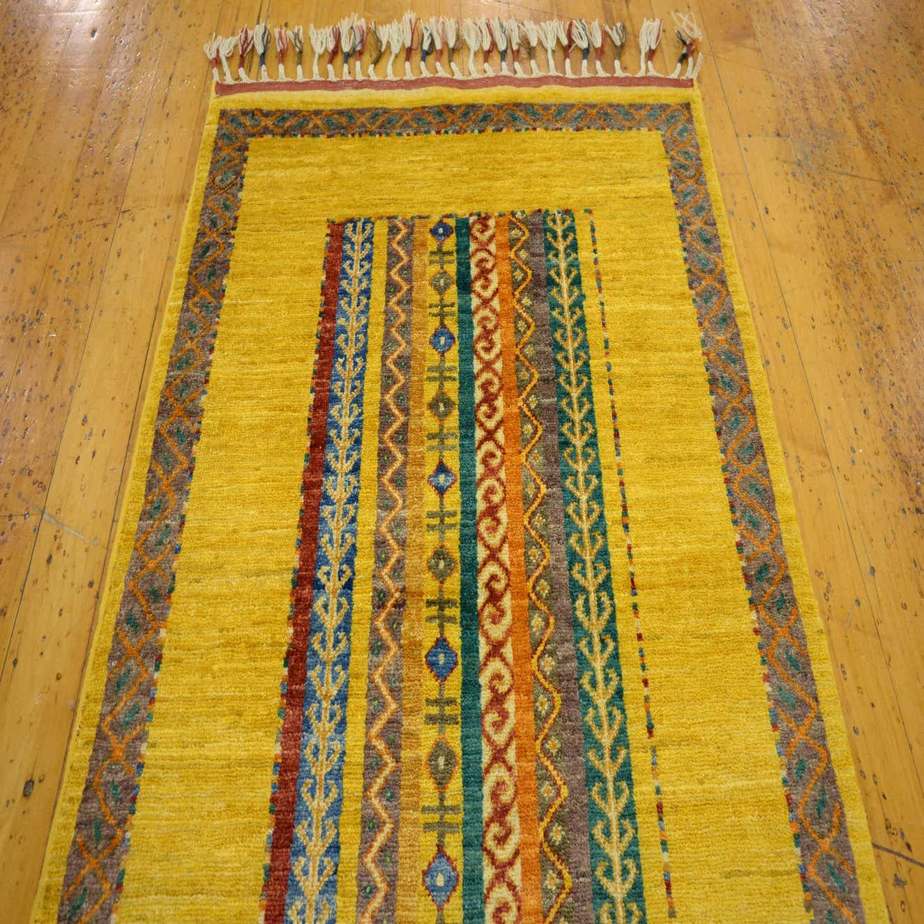 Yellow 2' 9 x 6' 8 Hand Knotted Ariana Ziegler Oriental Runner Rug