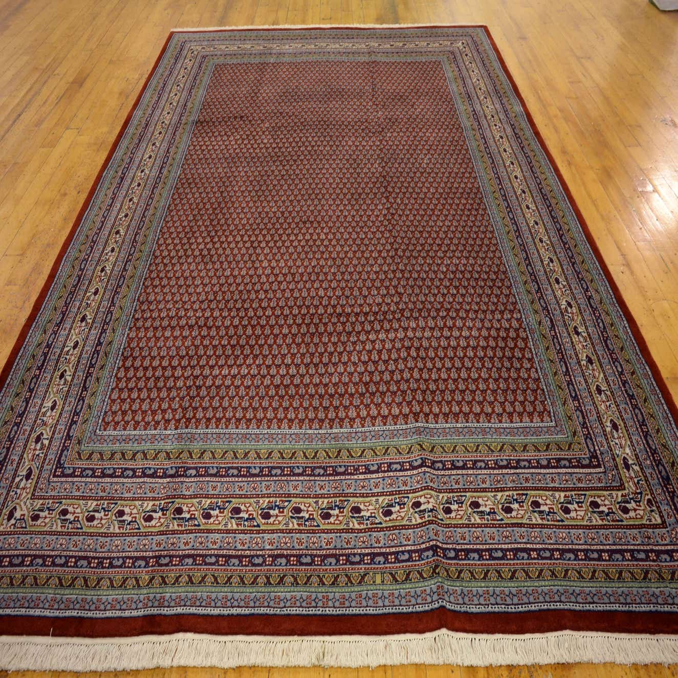 Red 8' 2 x 11' 5 Hand Knotted Mir Oriental Wool Rug eSaleRugs