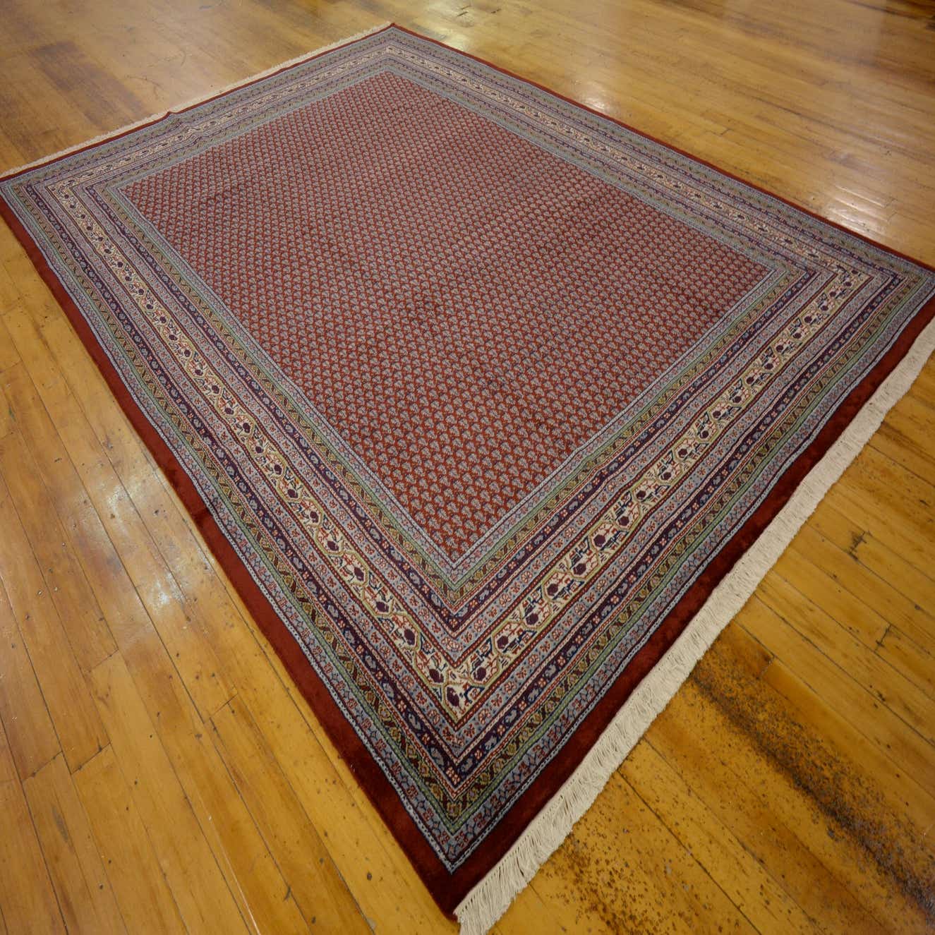 Red 8' 2 x 11' 5 Hand Knotted Mir Oriental Wool Rug eSaleRugs
