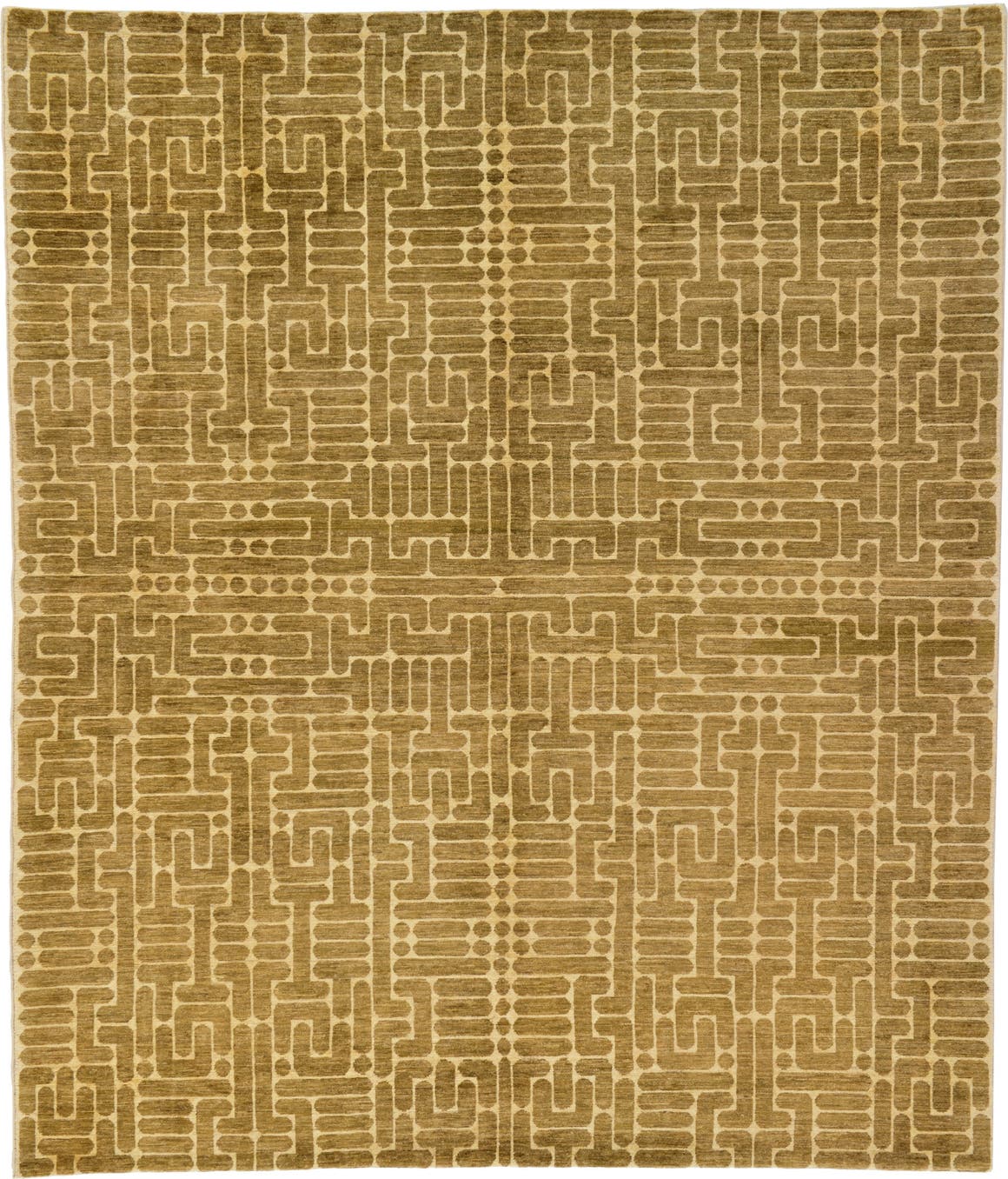Cream 8' 5 x 9' 10 Hand Knotted Modern Ziegler Oriental Rug eSaleRugs