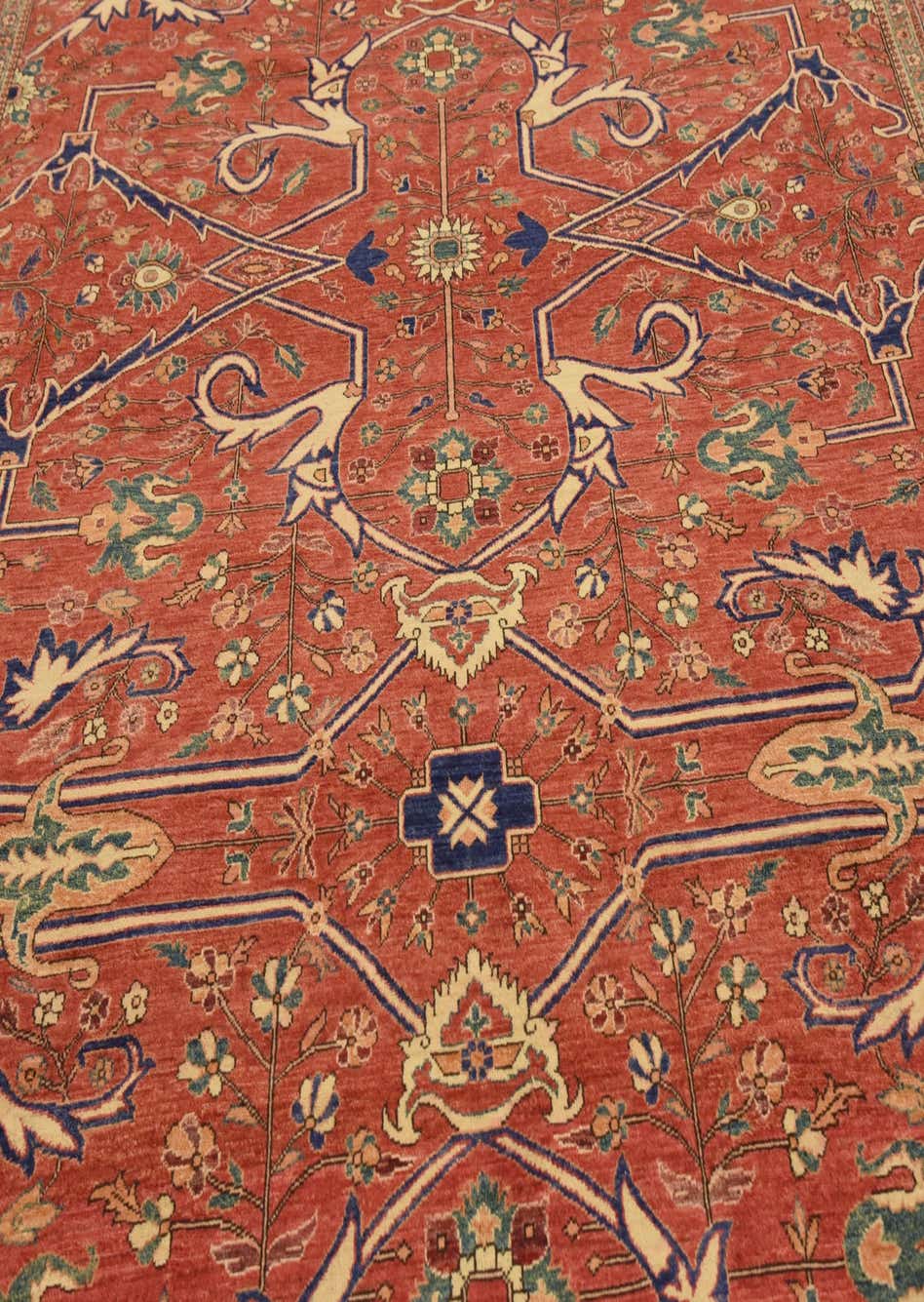 Red 9' 1 x 12' Hand Knotted Ariana Ziegler Oriental Rug eSaleRugs