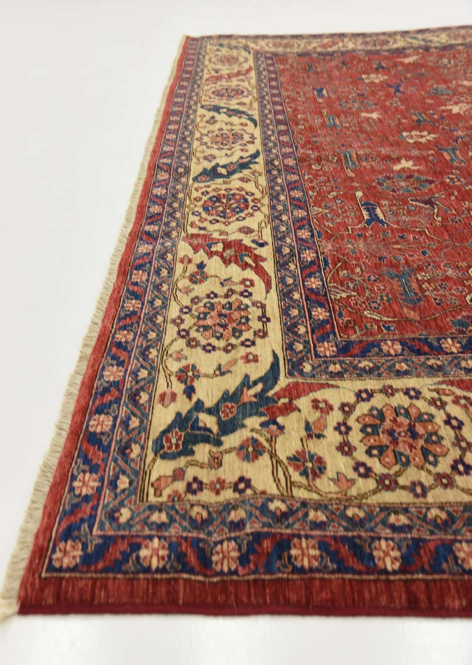 Red 9' 1 x 12' 7 Hand Knotted Ariana Ziegler Oriental Rug eSaleRugs