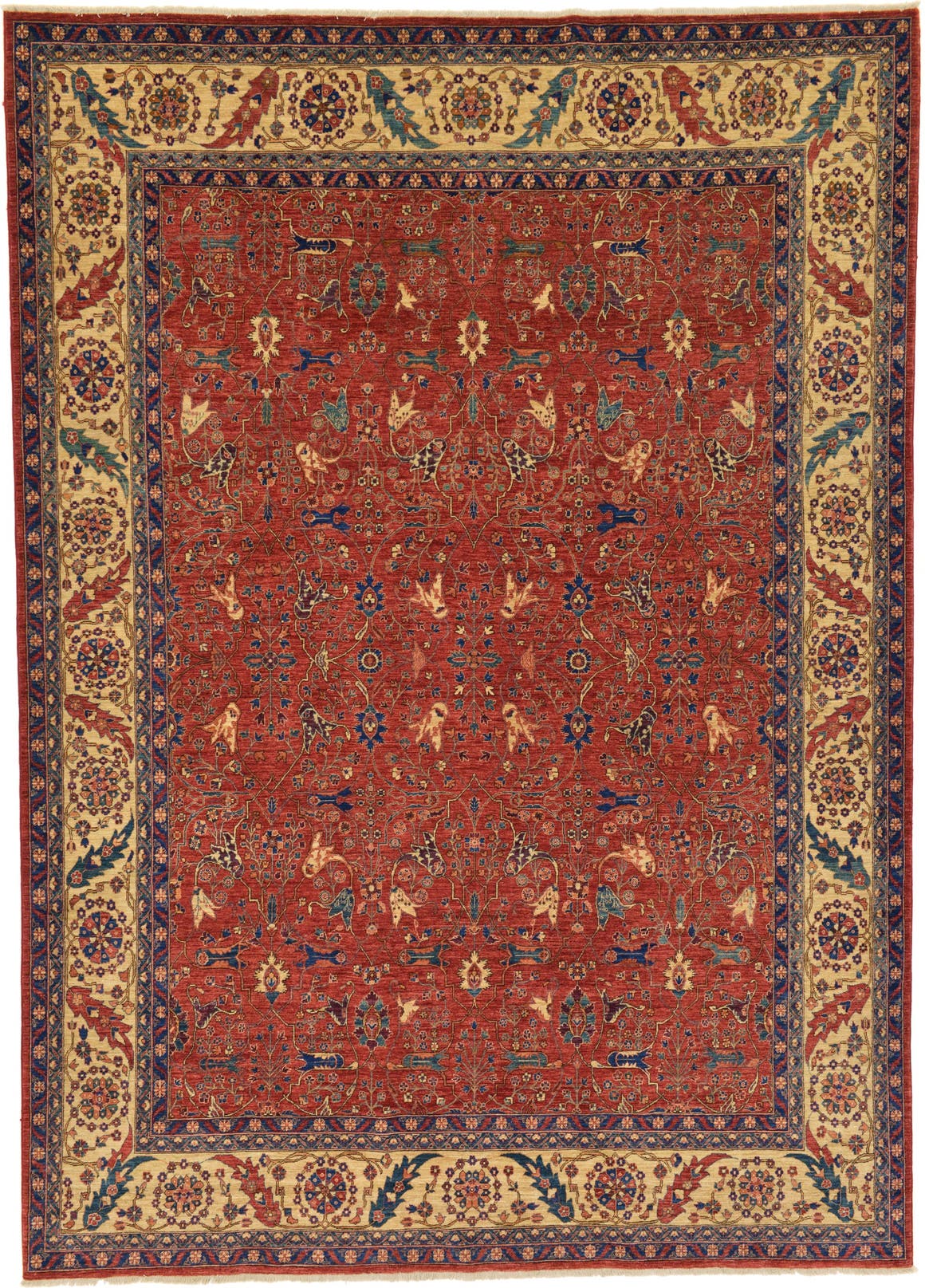 Red 9' 1 x 12' 7 Hand Knotted Ariana Ziegler Oriental Rug eSaleRugs