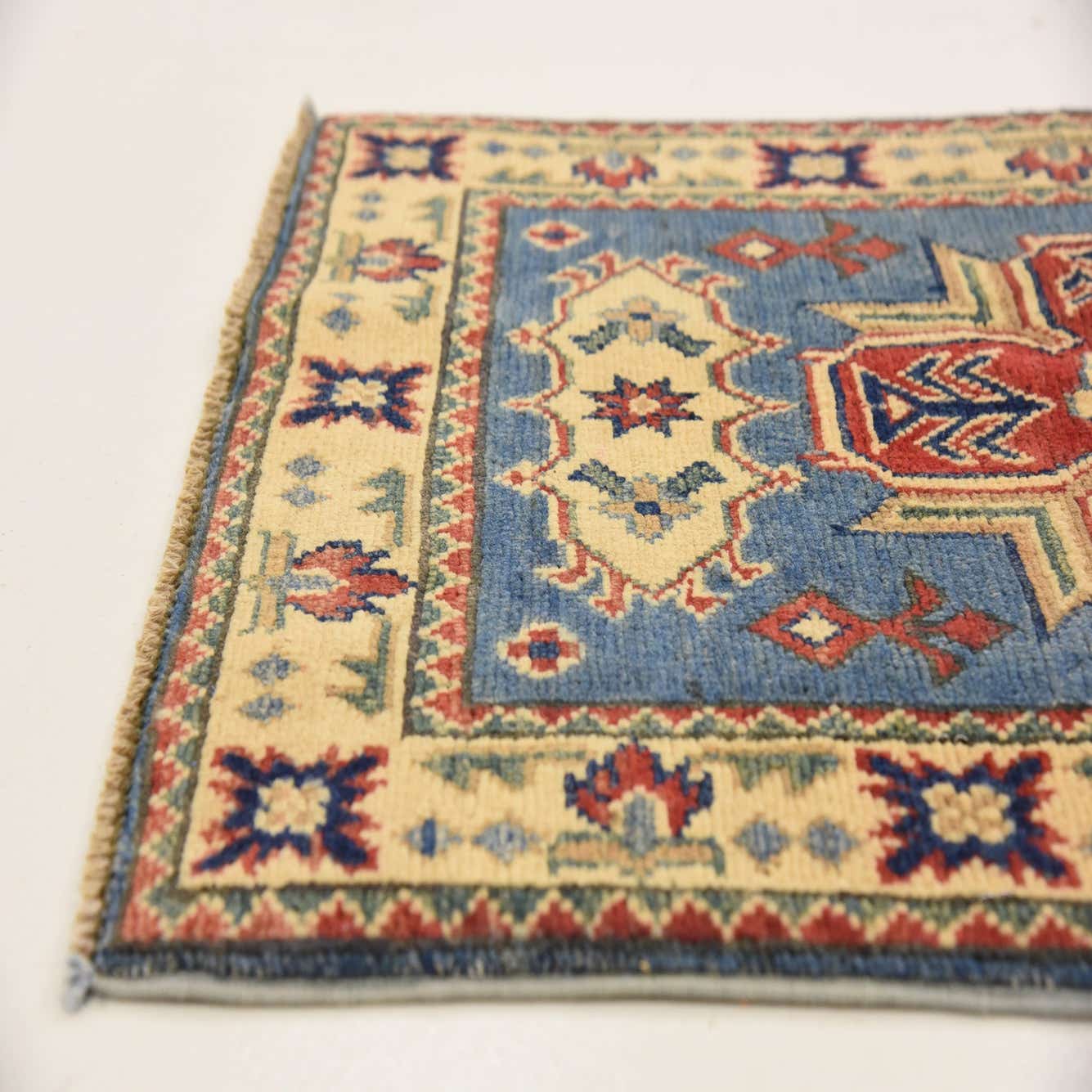 Blue 2' x 6' Hand Knotted Kazak Oriental Runner Rug eSaleRugs