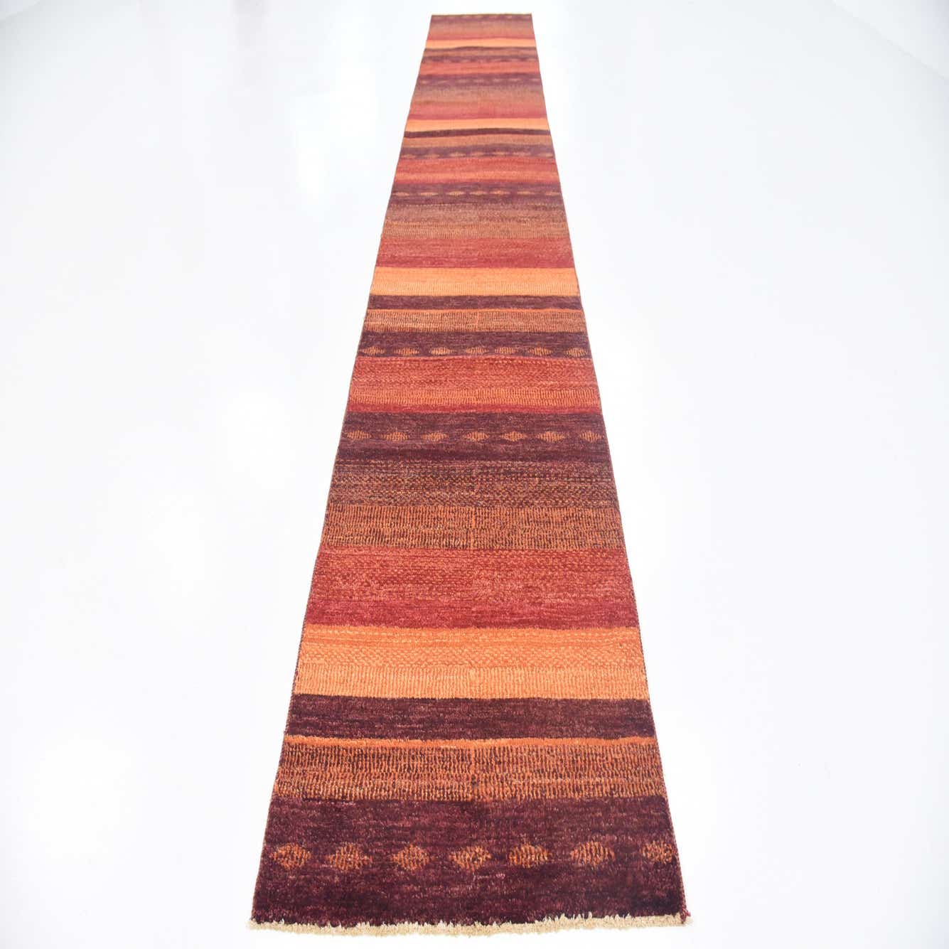 Red 2' 7 x 16' Hand Knotted Modern Ziegler Runner Rug eSaleRugs