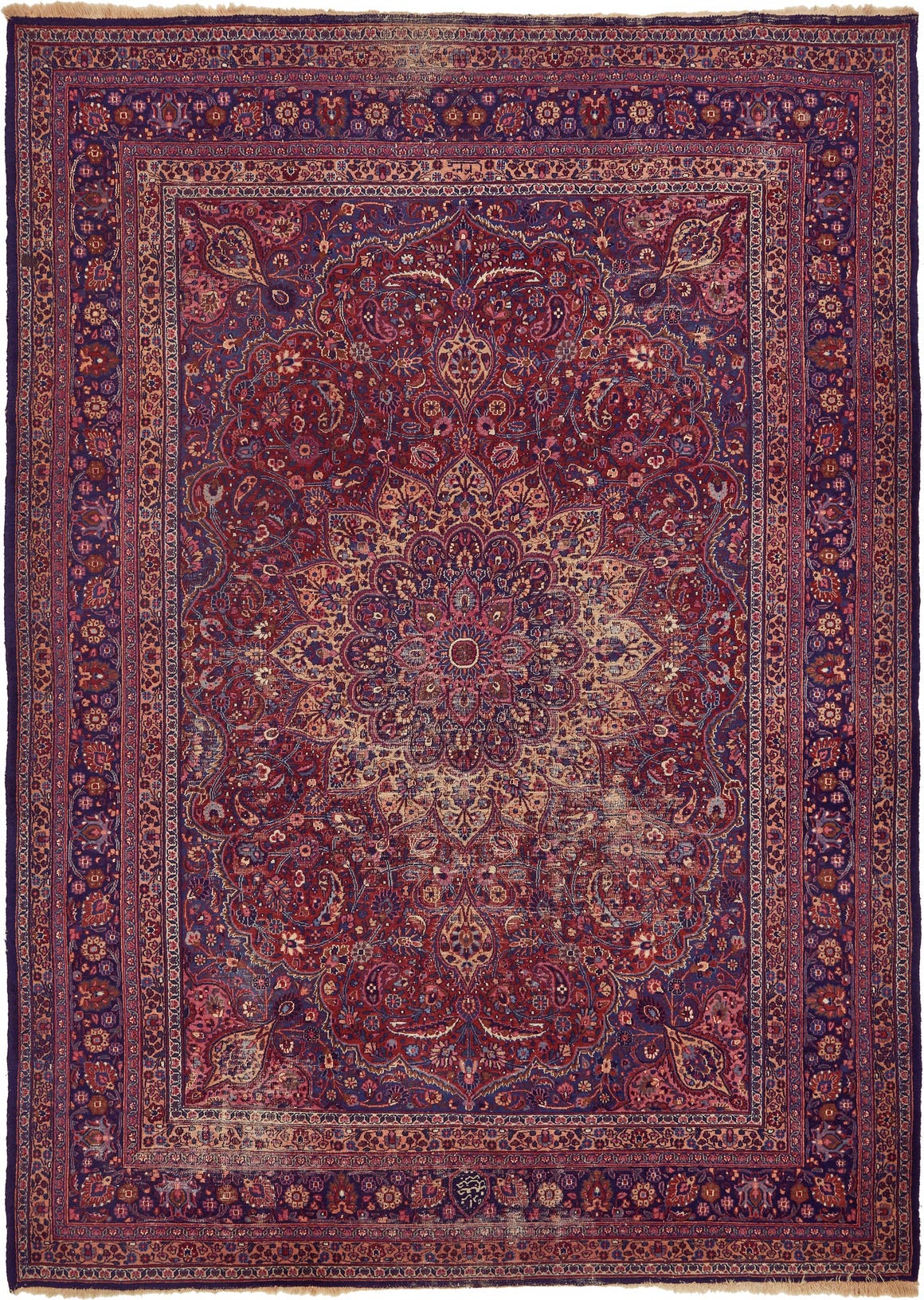 Red 8' 7 x 12' Hand Knotted Isfahan Persian Wool Rug eSaleRugs