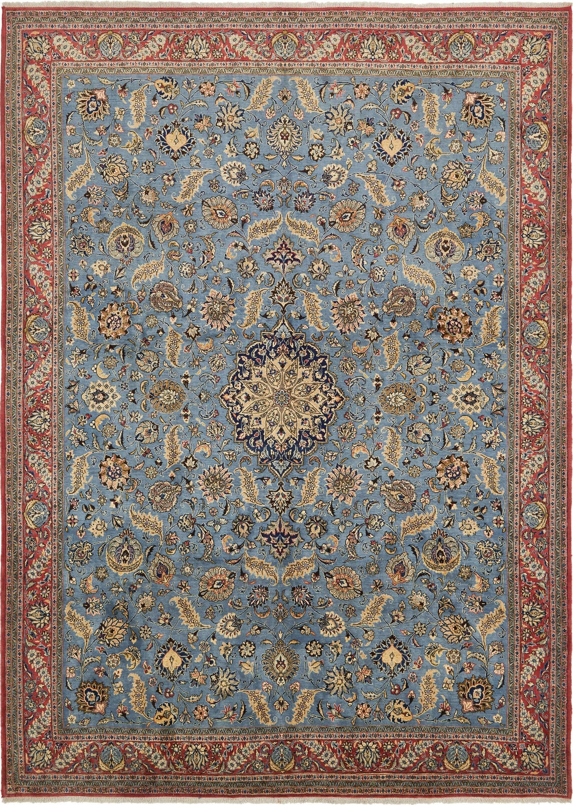 Blue 10' 2 x 14' Hand Knotted Kashan Persian Rug eSaleRugs