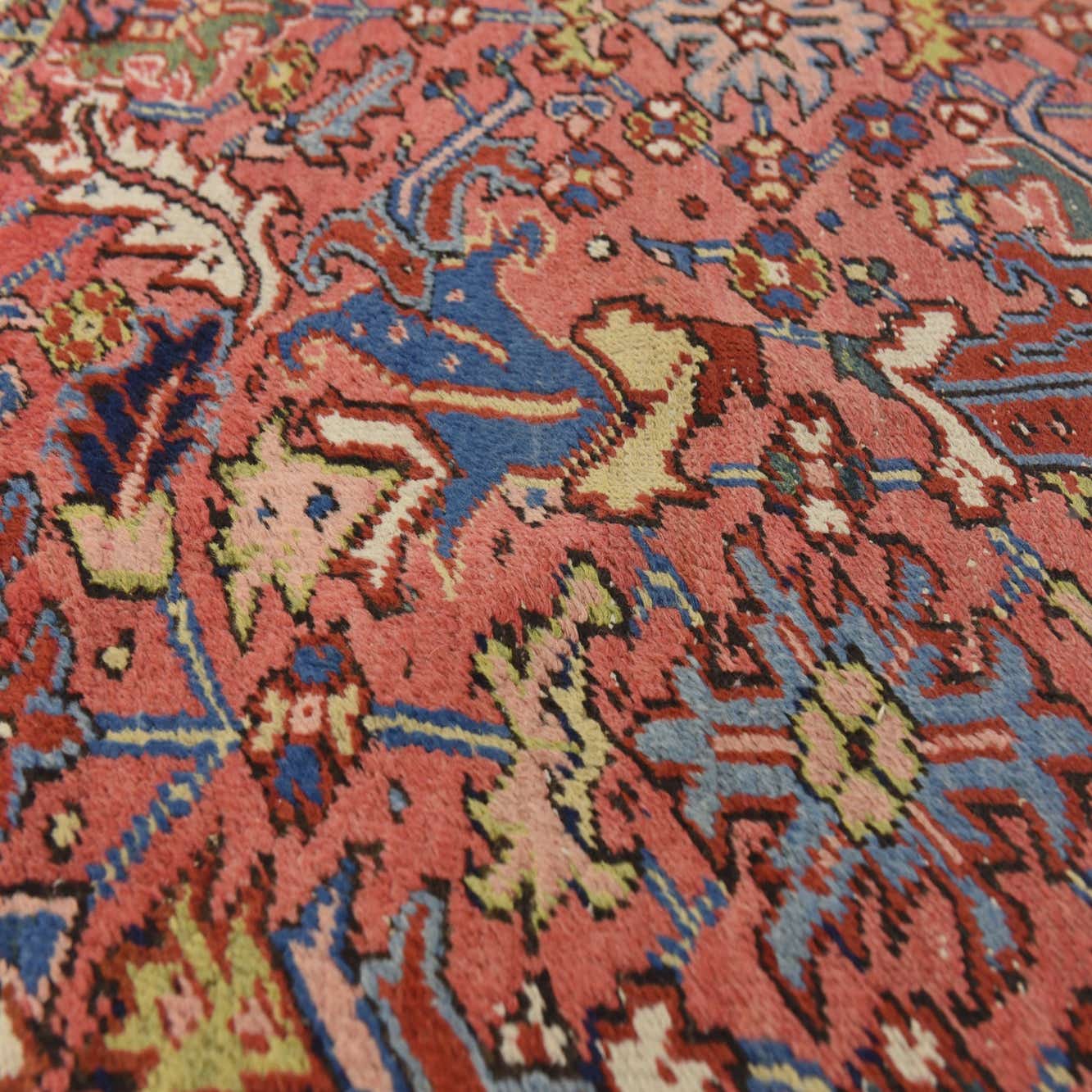 Red 6' 6 x 9' 5 Hand Knotted Heriz Persian Wool Rug eSaleRugs