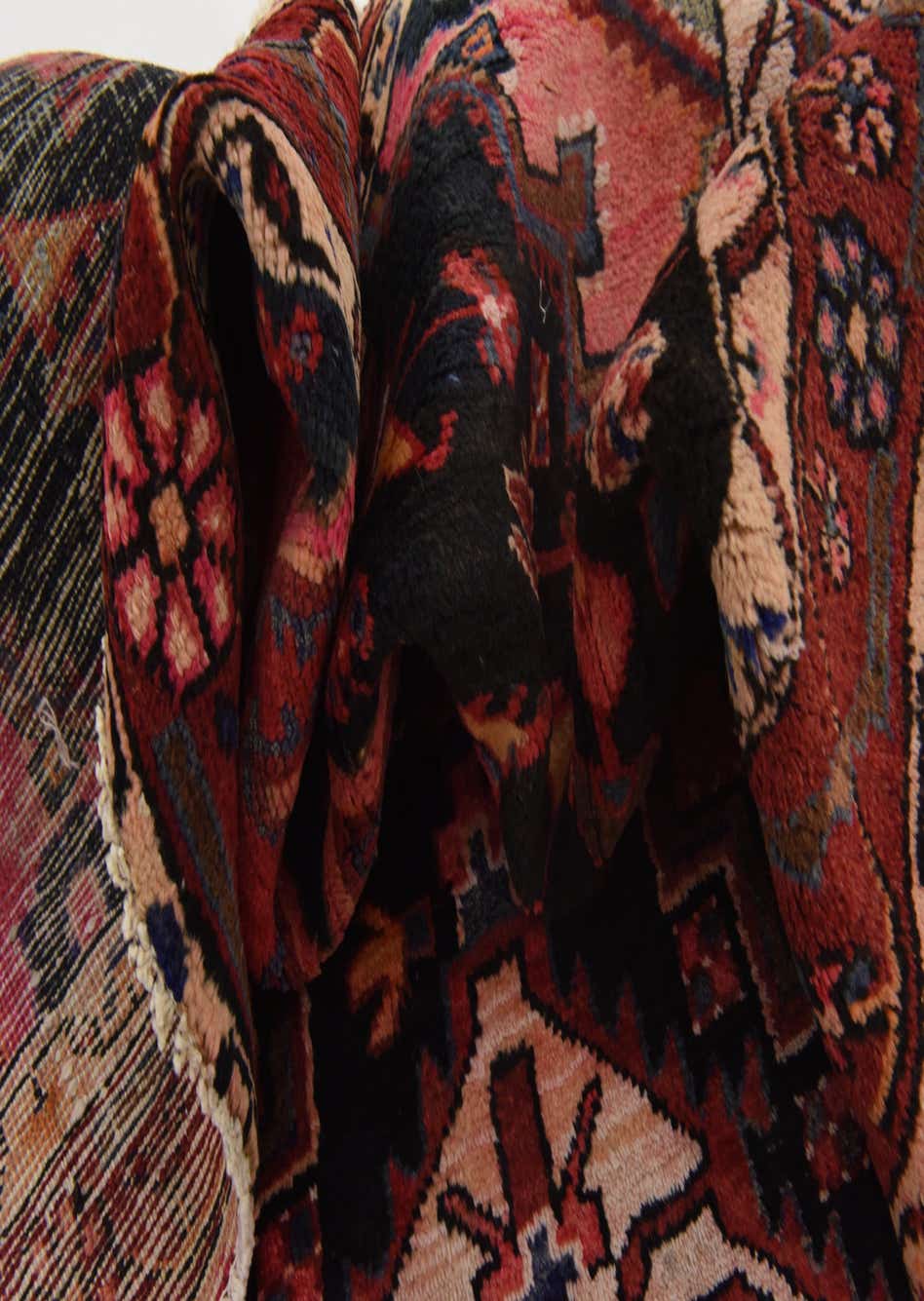 Red 4' 6 x 7' 4 Hand Knotted Hamedan Persian Wool Rug eSaleRugs