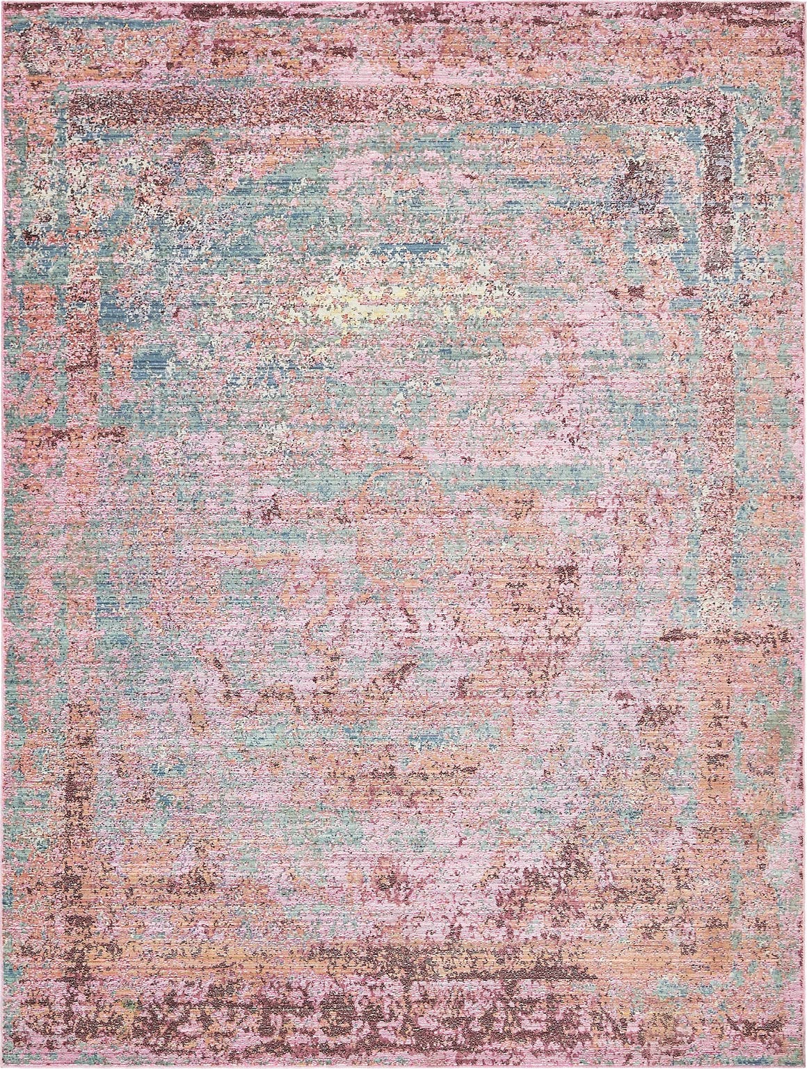 Pink 7' 2 x 9' 6 Aqua Rug eSaleRugs
