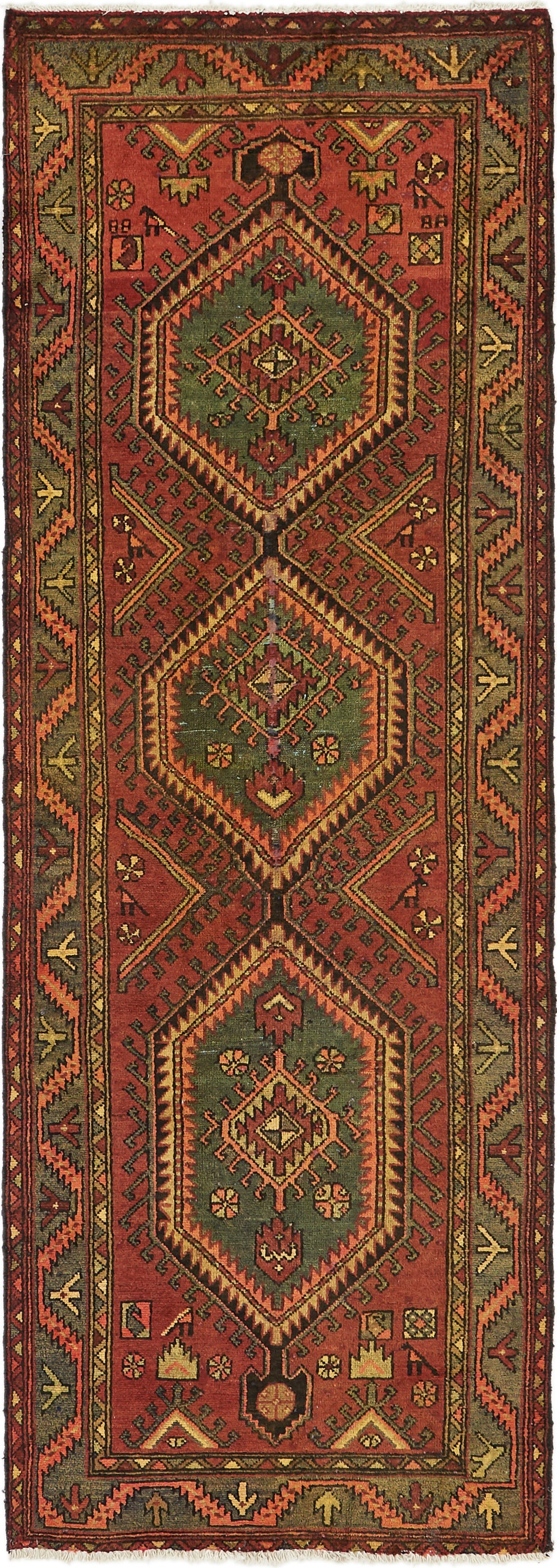 97cm x 290cm Hamedan Persian Runner ...