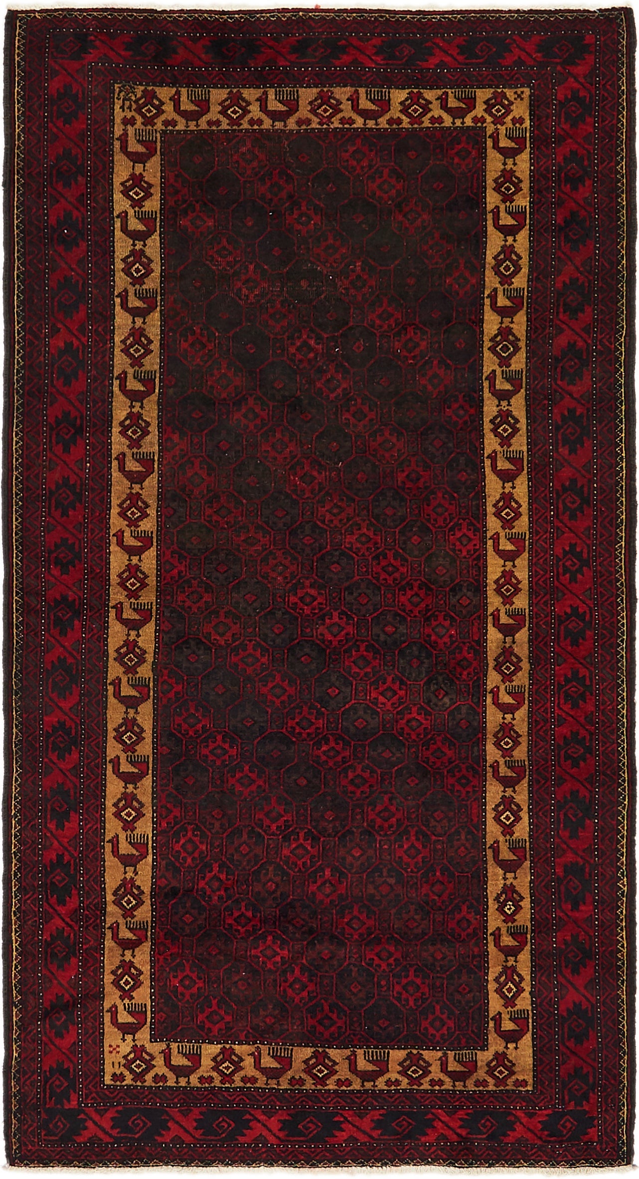 107cm x 205cm Balouch Persian Rug