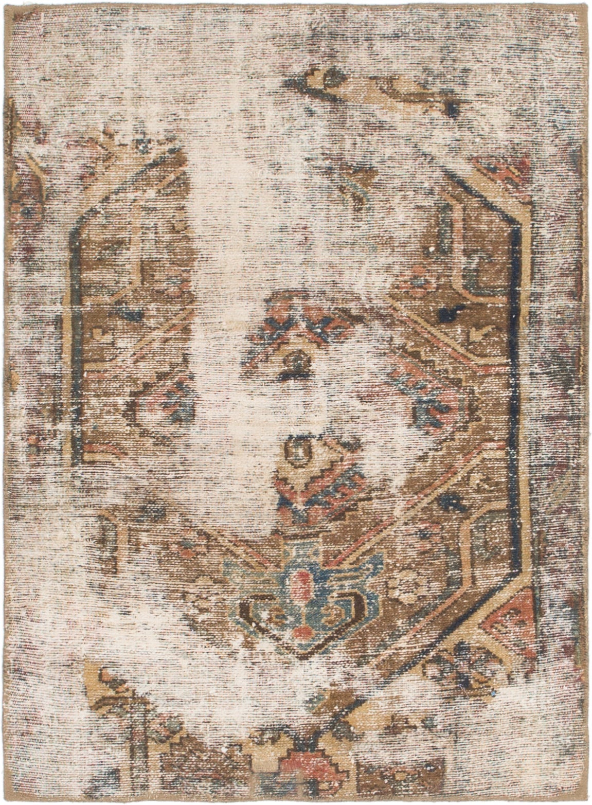 102cm x 140cm Ultra Vintage Persian Rug