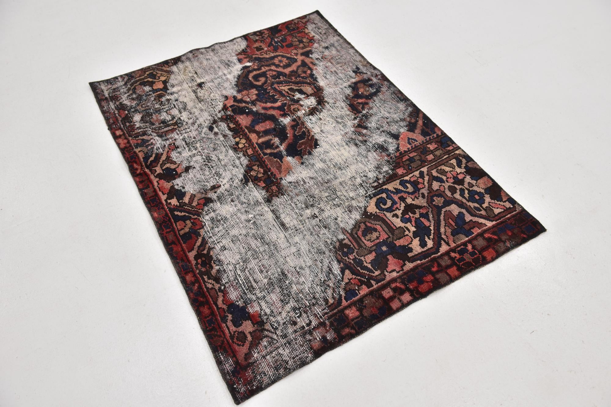 102cm x 137cm Ultra Vintage Persian Rug