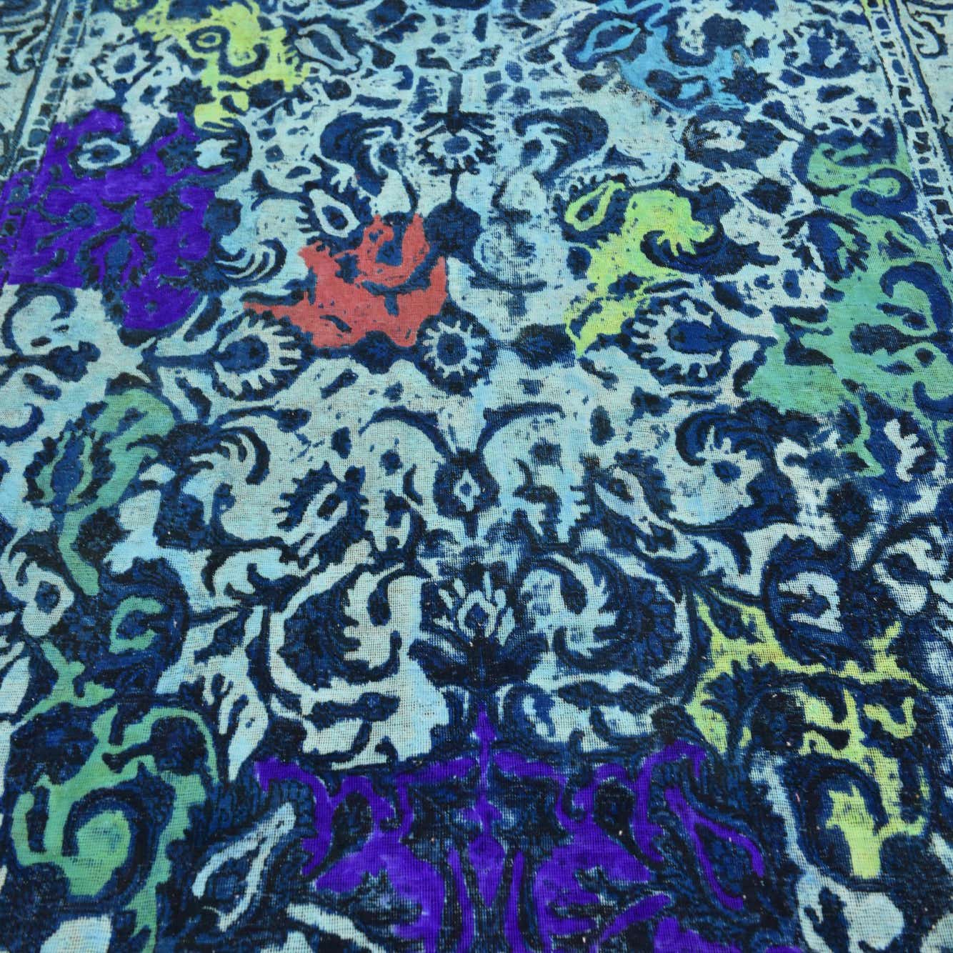 Navy Blue 8' x 11' Ultra Vintage Persian Rug