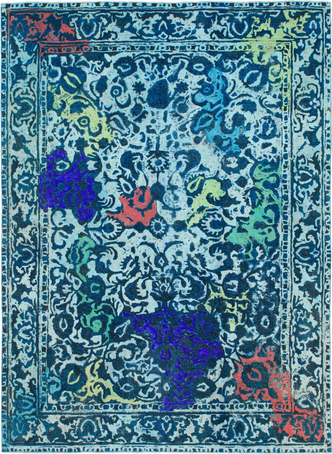 Navy Blue 8' x 11' Ultra Vintage Persian Rug