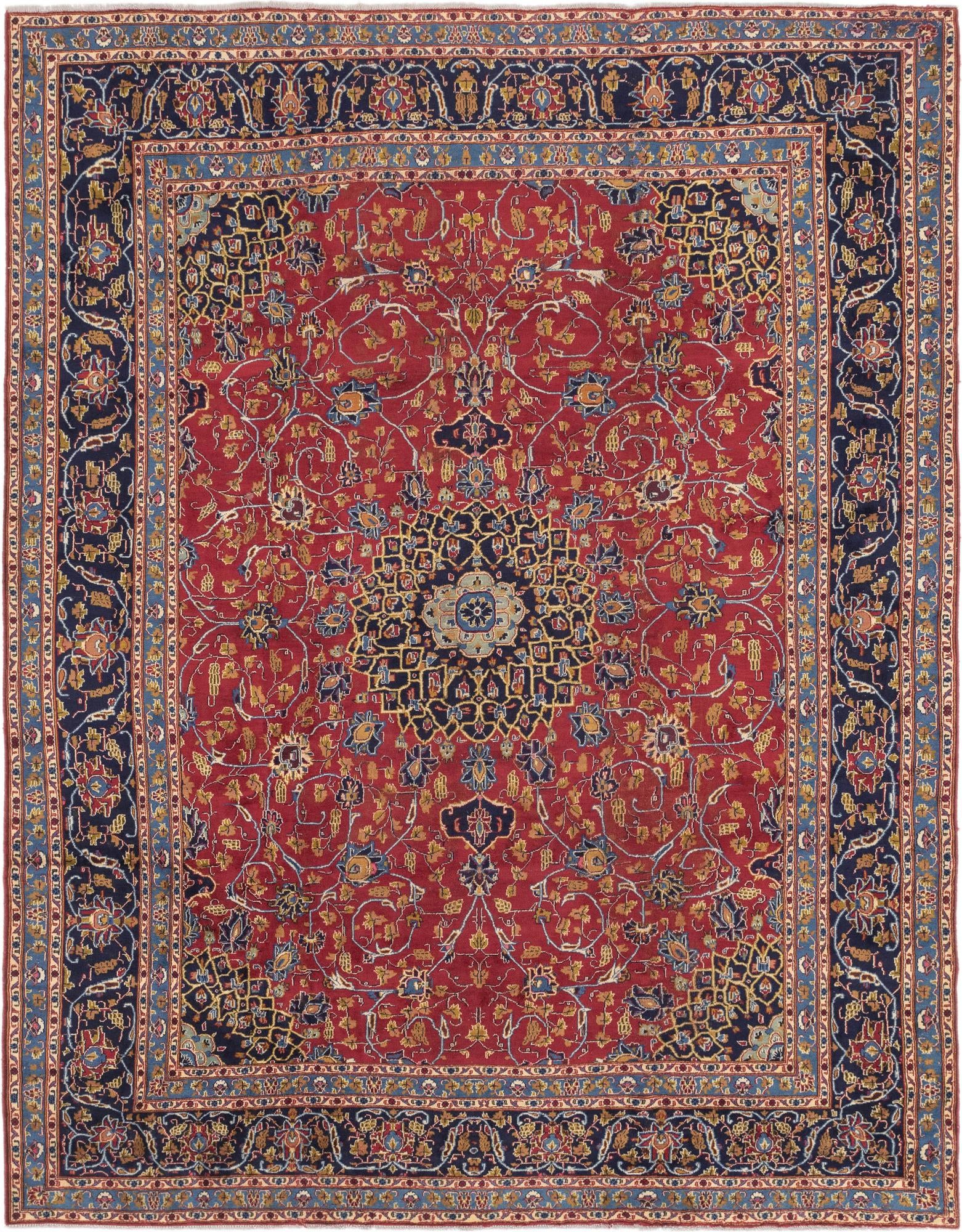 295cm x 373cm Kashan Persian Rug
