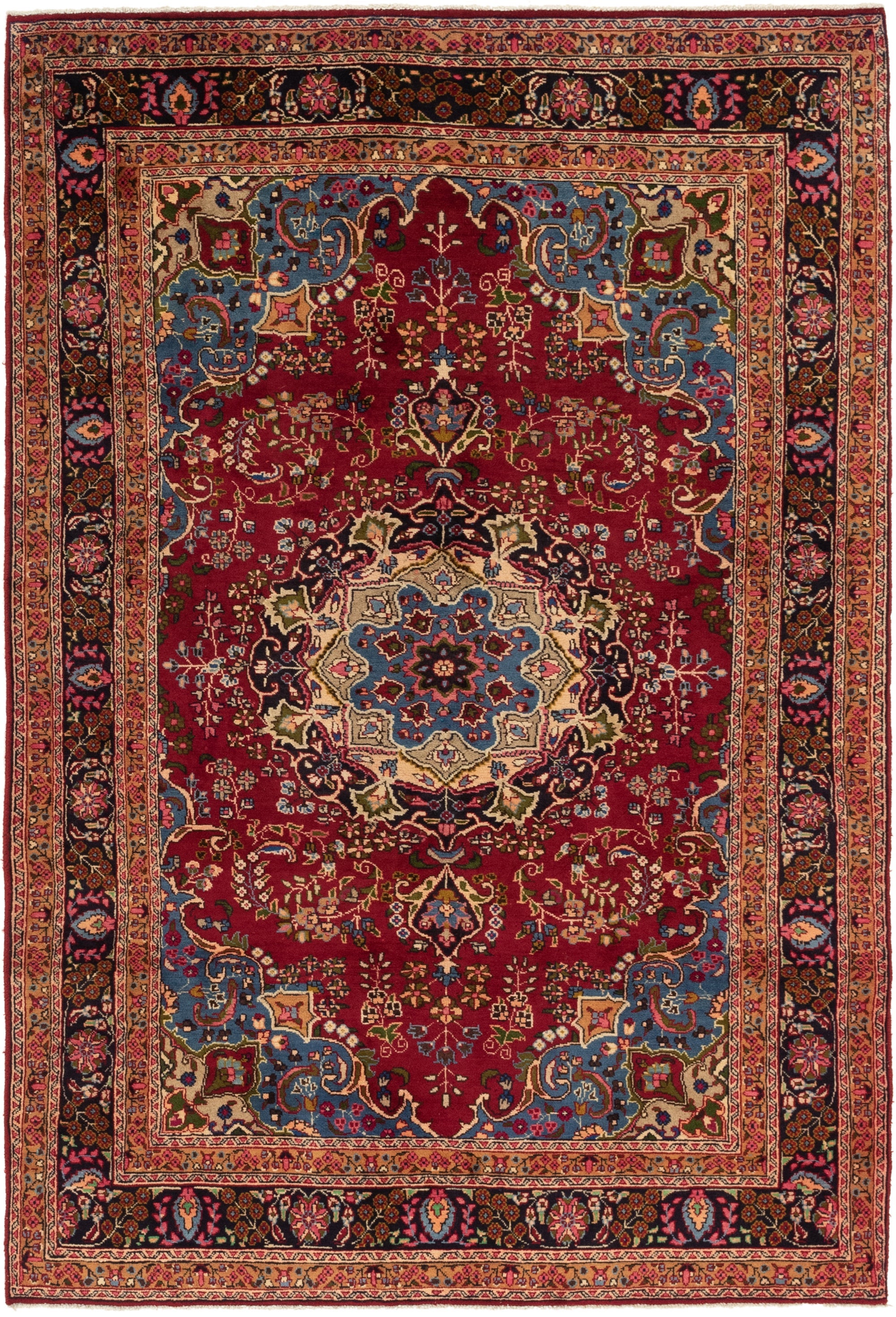 193cm x 295cm Mashad Persian Rug