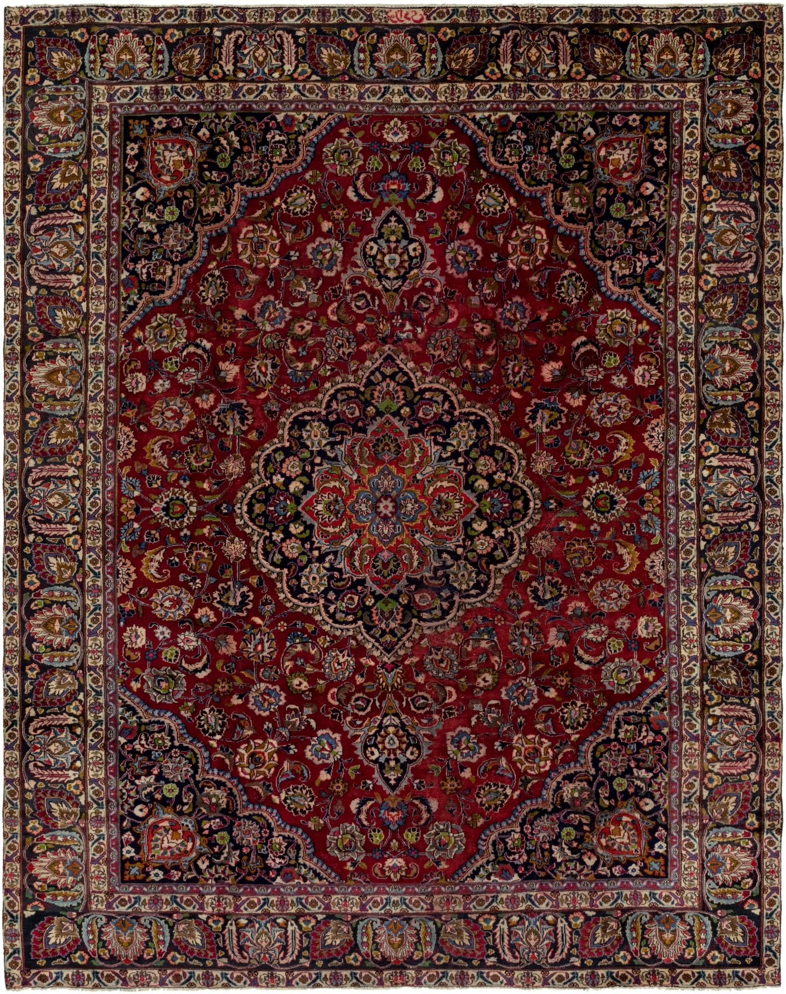 285cm x 355cm Mashad Persian Rug