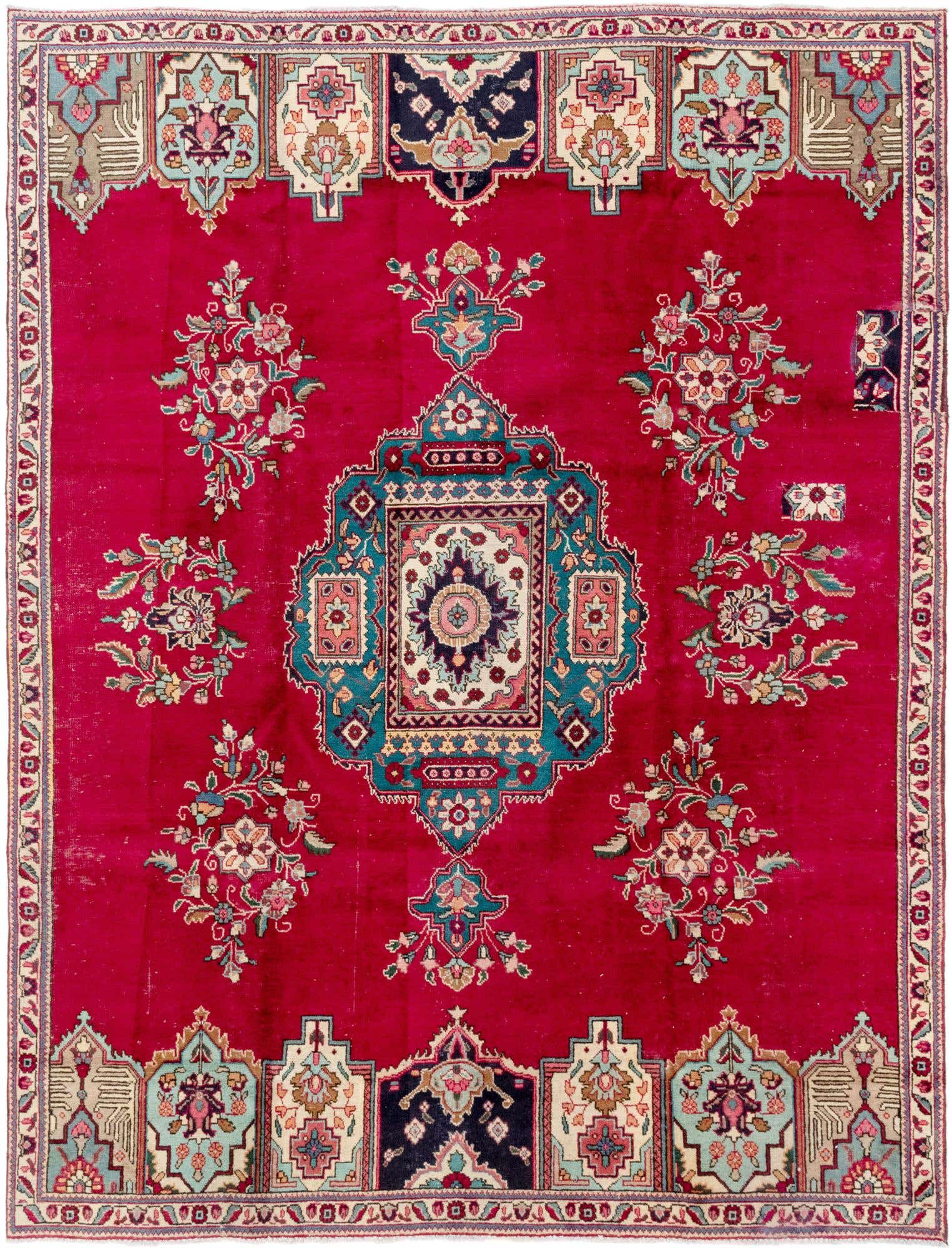 Red 7' 9 x 10' 4 Tabriz Persian Rug