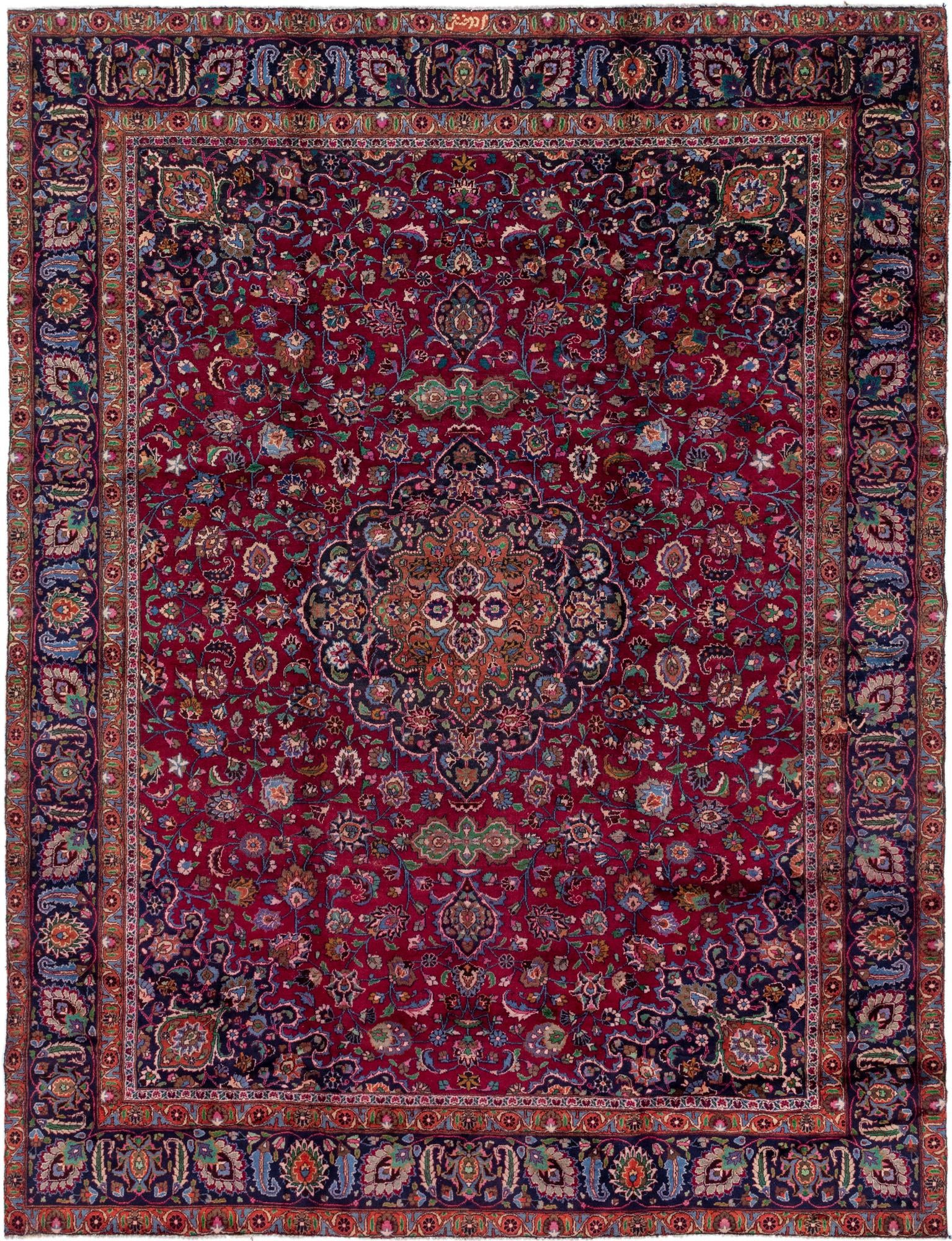 285cm x 375cm Mashad Persian Rug