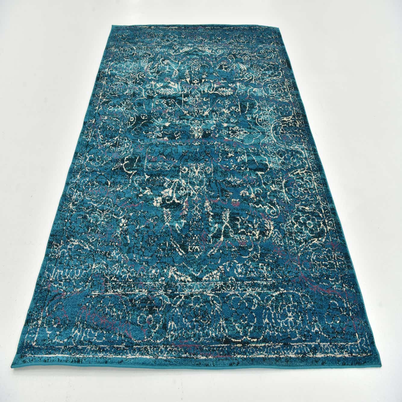 Teal 5' 3 x 7' 6 Modern Classical Rug