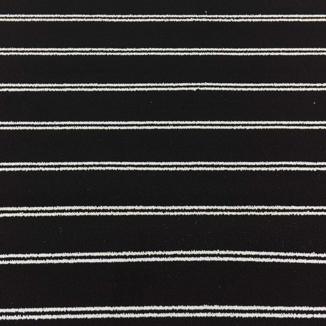 Black 152cm x 225cm Outdoor Striped Rug AU Rugs