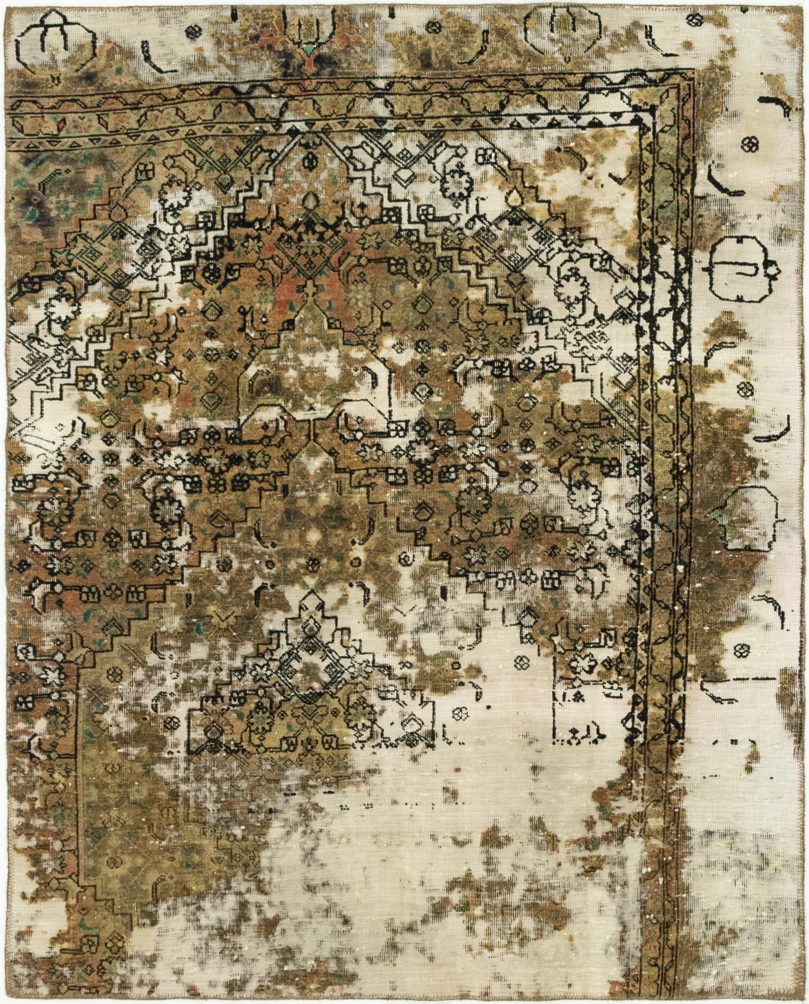 142cm x 178cm Ultra Vintage Persian Rug