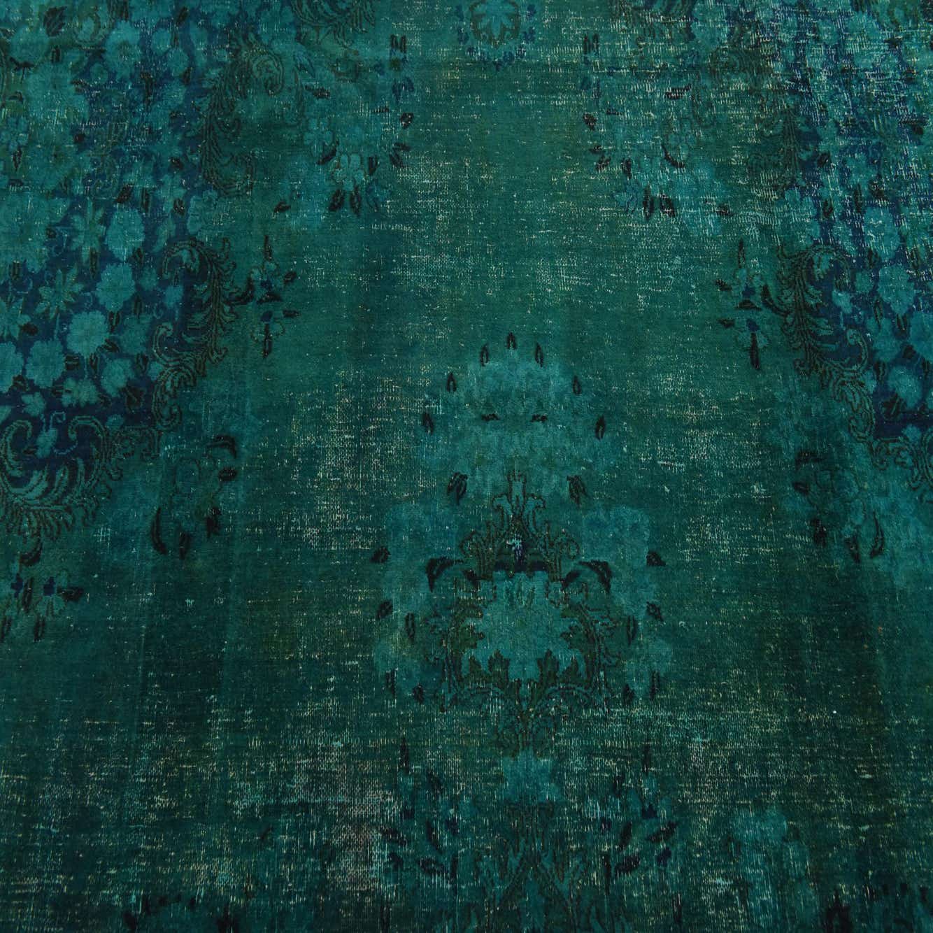 Hunter Green 245cm x 378cm Ultra Vintage Persian Rug AU Rugs