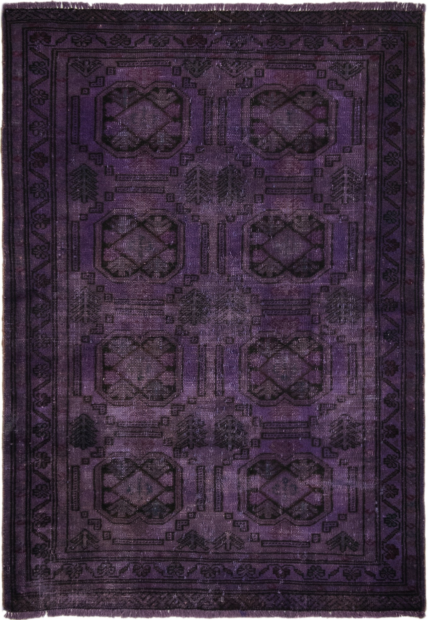 100cm x 142cm Ultra Vintage Persian Rug