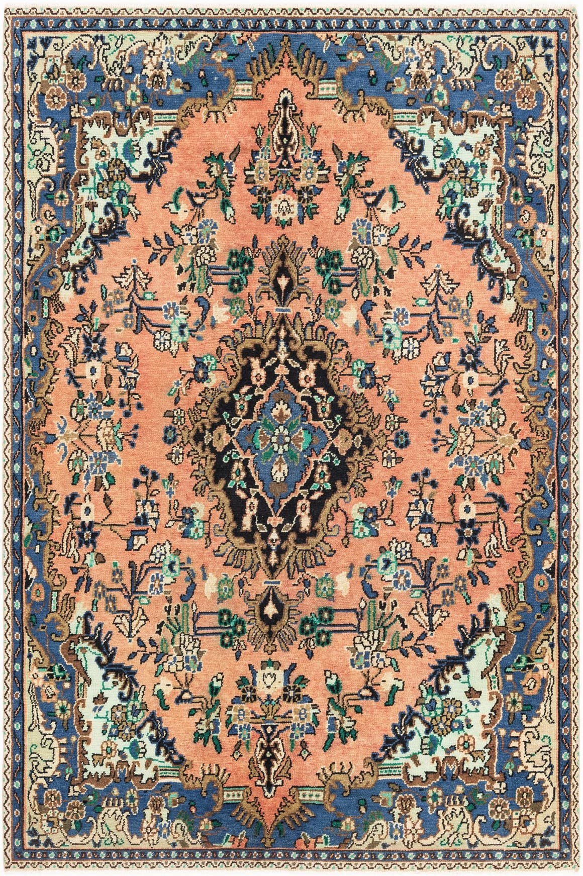 Coral 5' 5 x 8' 5 Ultra Vintage Persian Rug