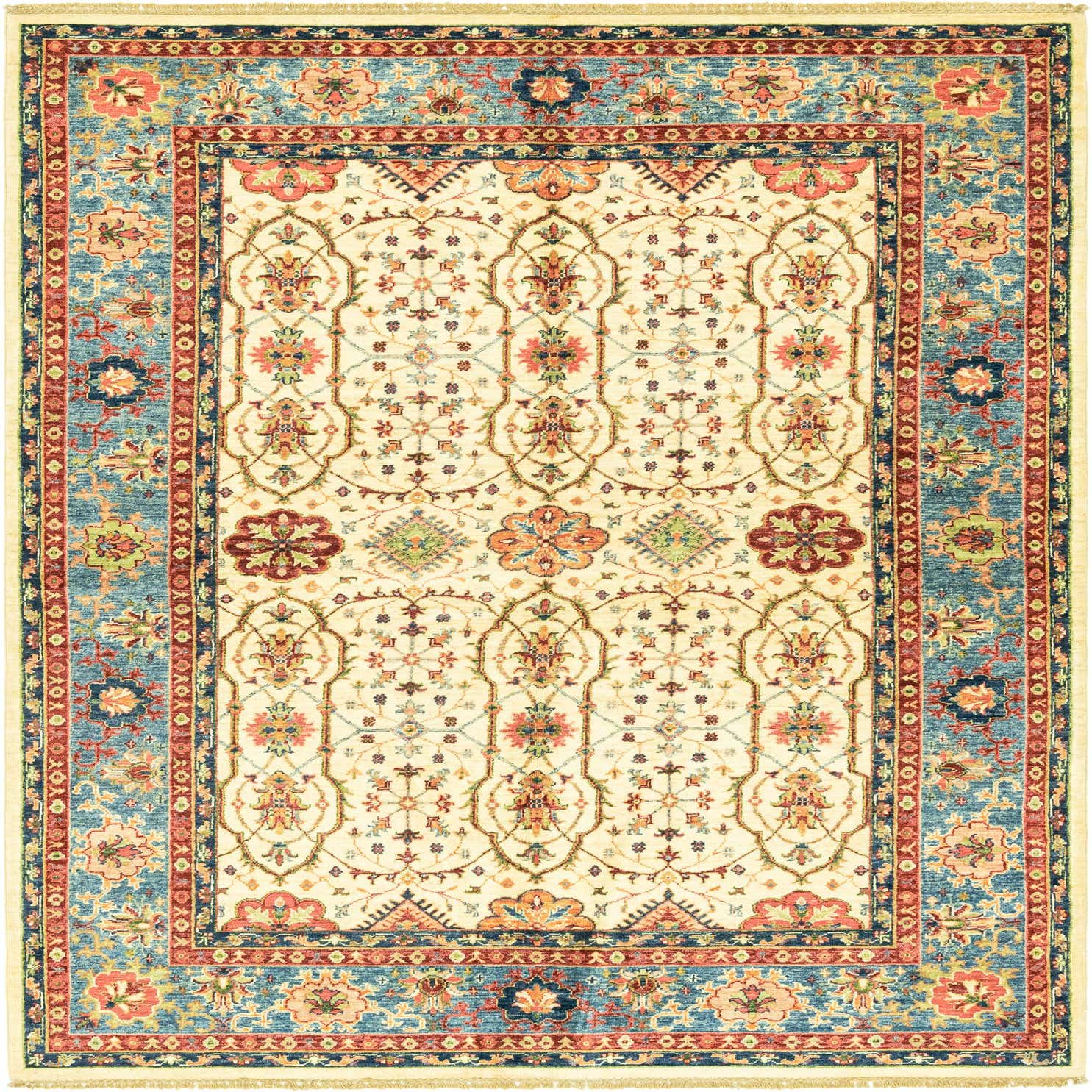 Ivory 5' 9 x 7' 8 Peshawar Ziegler Rug