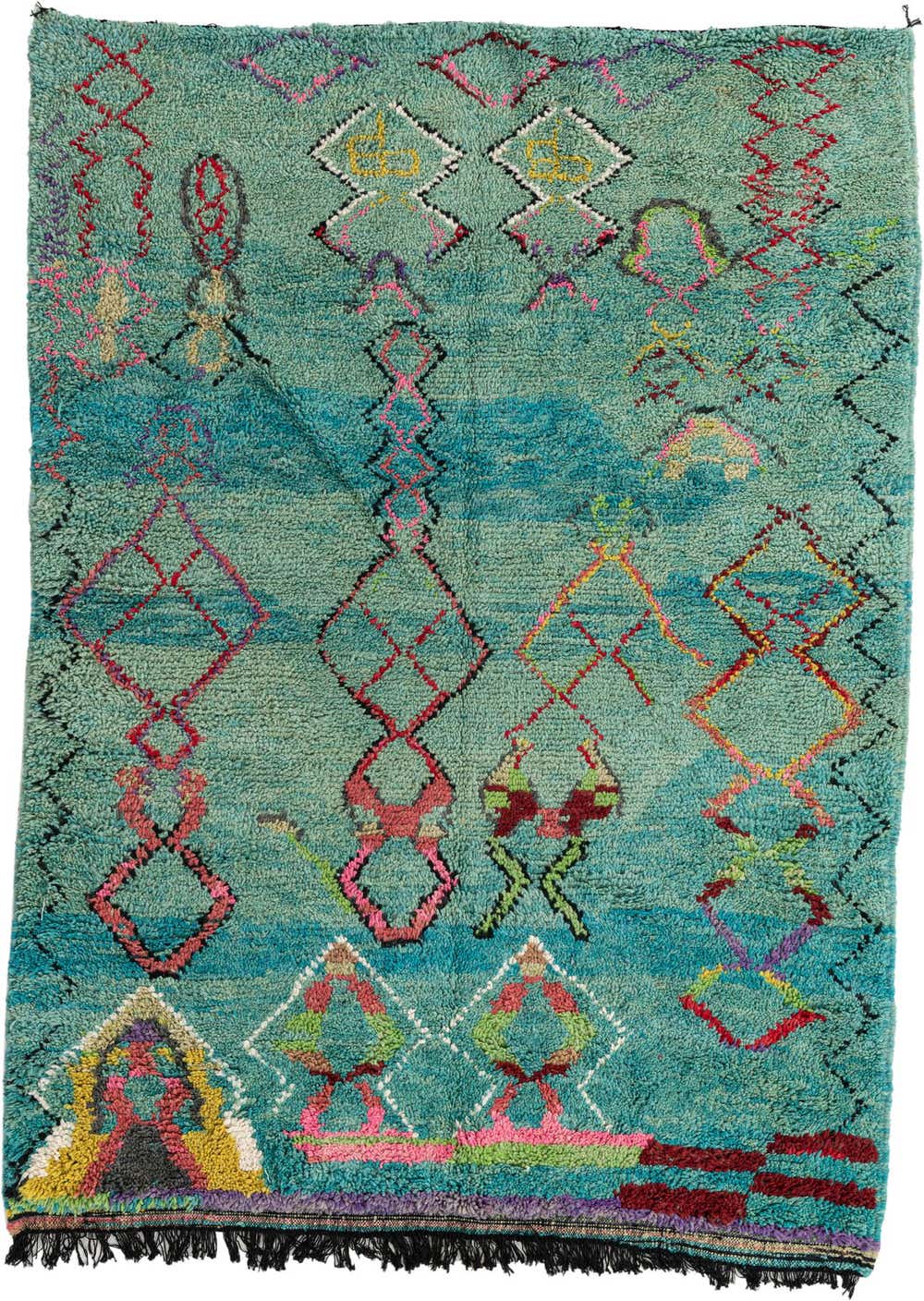 Green 5' 4 x 8' Moroccan Rug