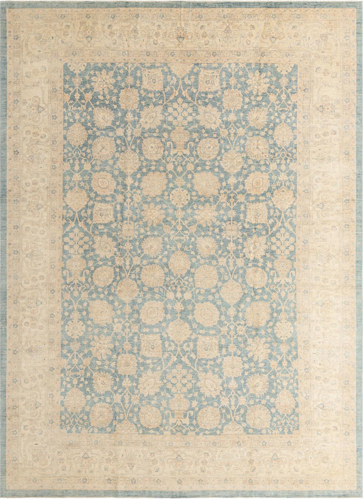 Light Blue 10 8 X 14 6 Peshawar Ziegler Oriental Rug Rugs Com