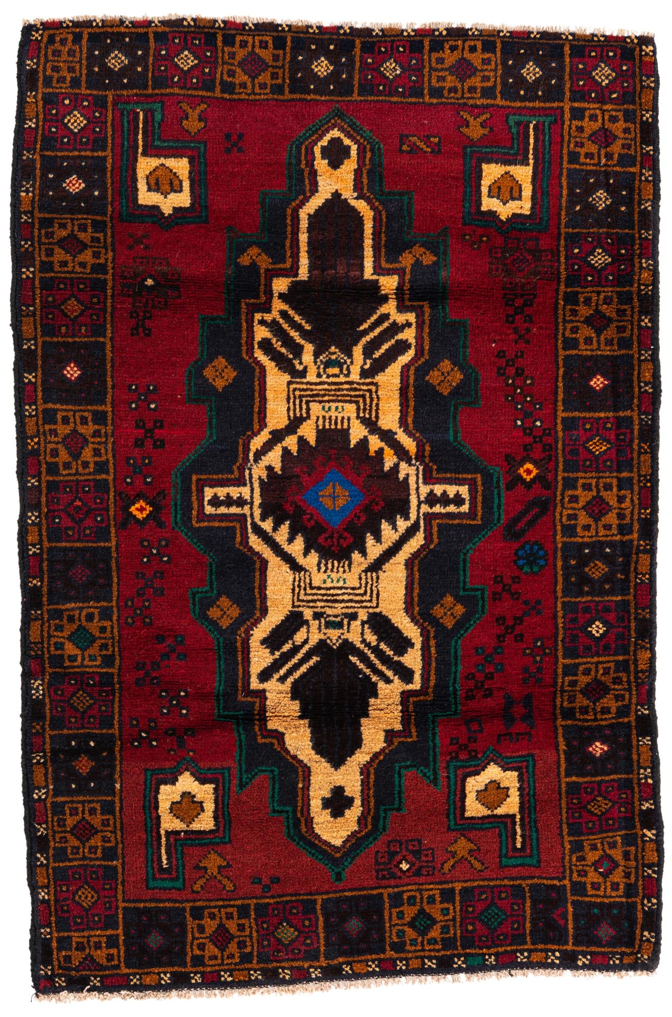 Image of 90cm x 135cm Balouch Persian Rug